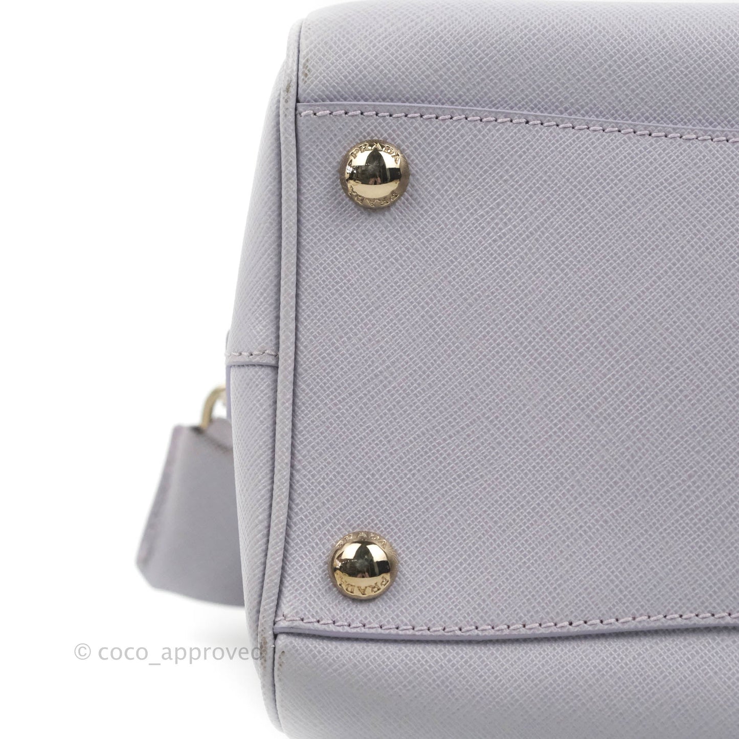 Prada Lilac Lux Convertible Boston Saffiano Leather Mini