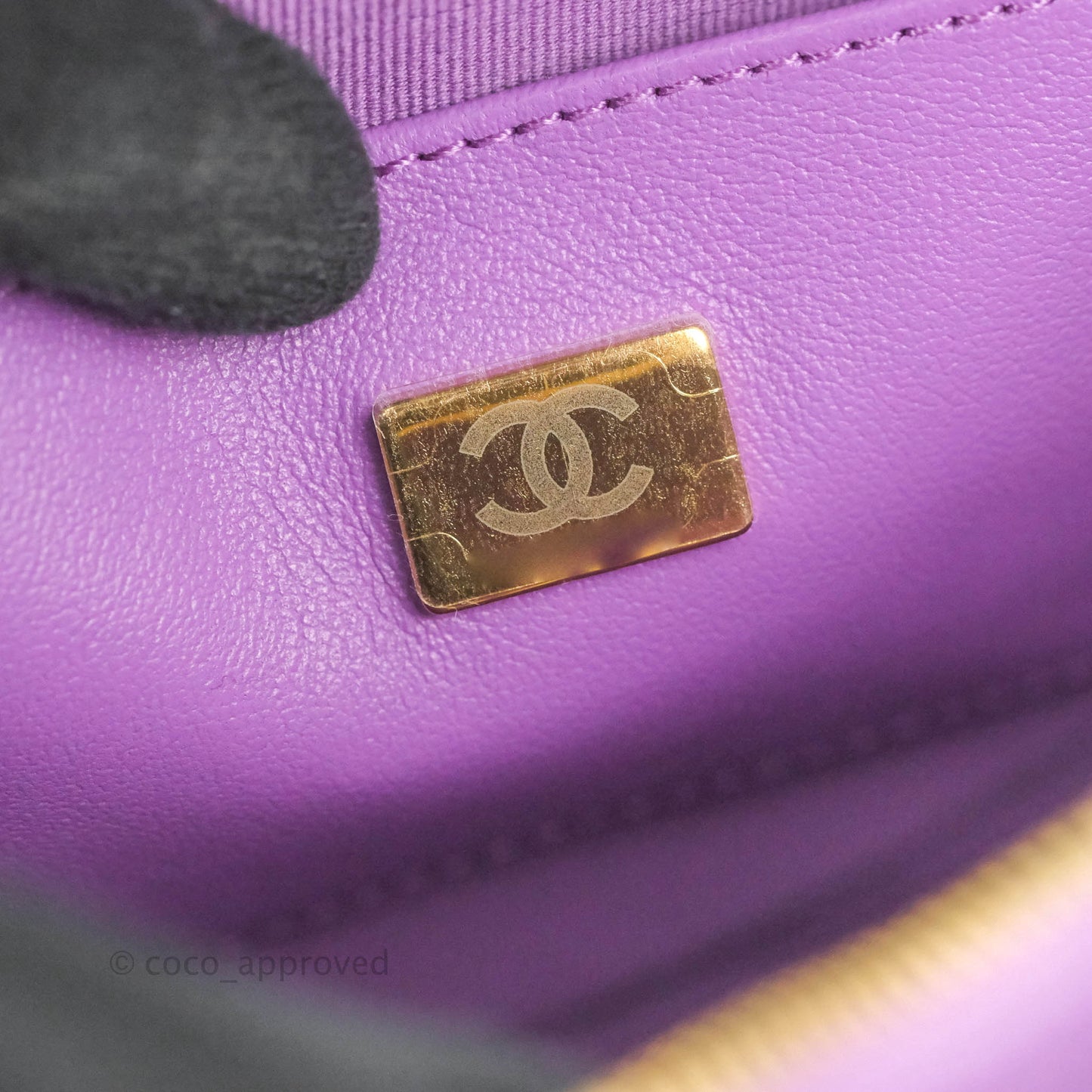 Chanel Large Heart Bag Purple Lambskin Gold Hardware 22S