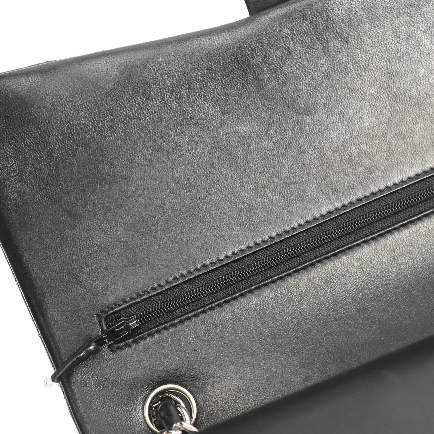 Chanel Jumbo Double Flap Black Lambskin Silver Hardware⁣⁣