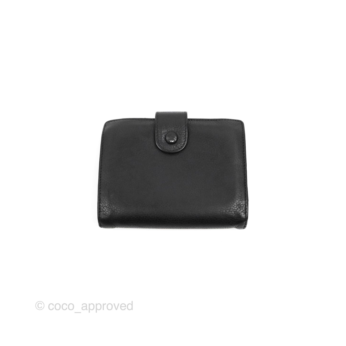 Chanel Vintage CC Wallet Black Caviar Gold Hardware