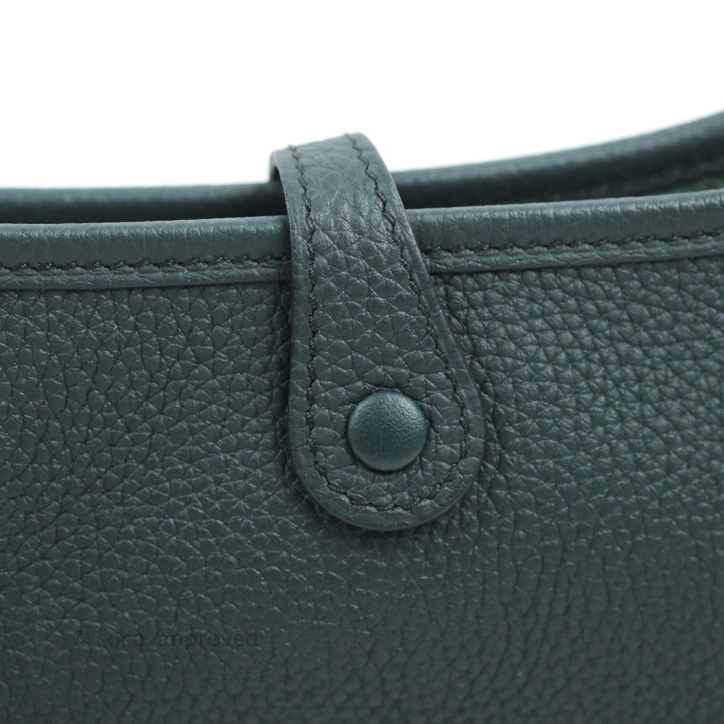 Hermès Mini Evelyne 16 Vert Rousseau/ Vert Cypress Clemence Gold Hardware