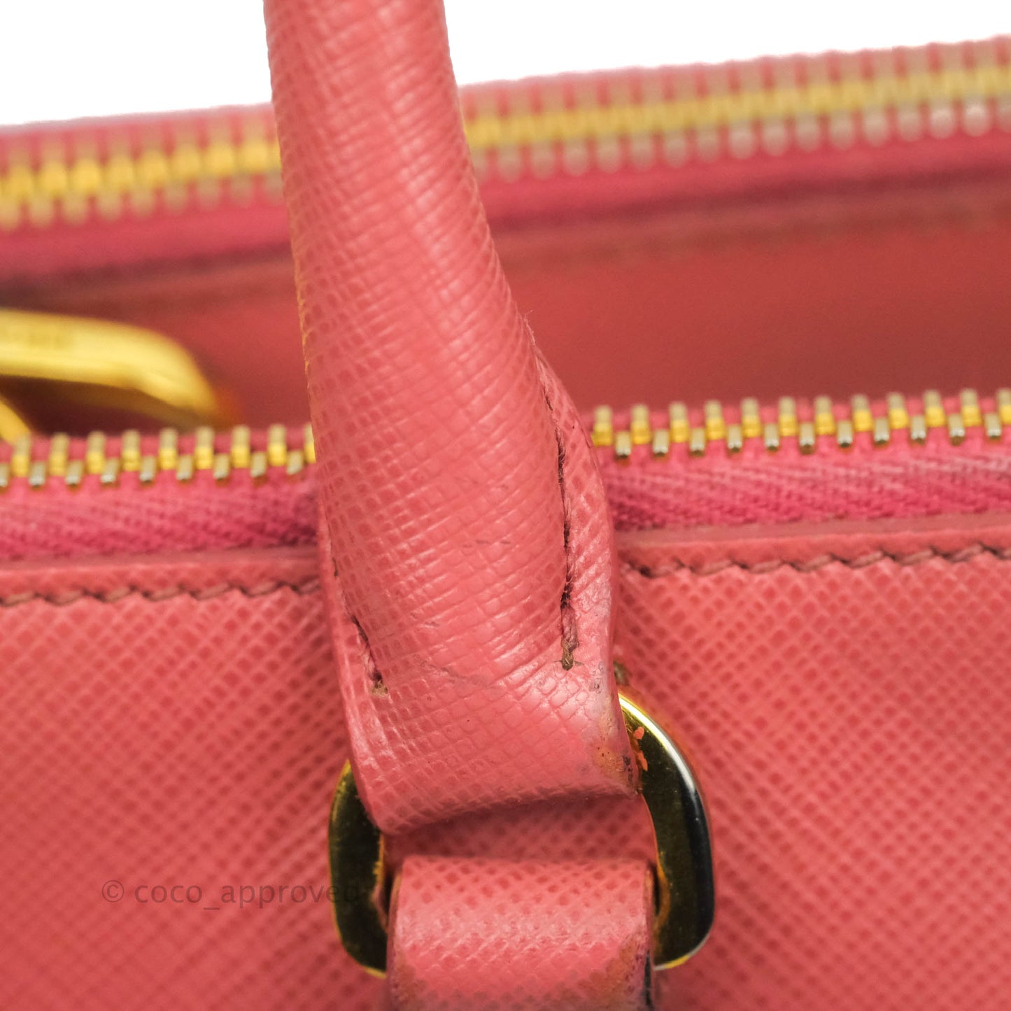 Prada Small Saffiano Lux Pink Tamaris Galleria Bag