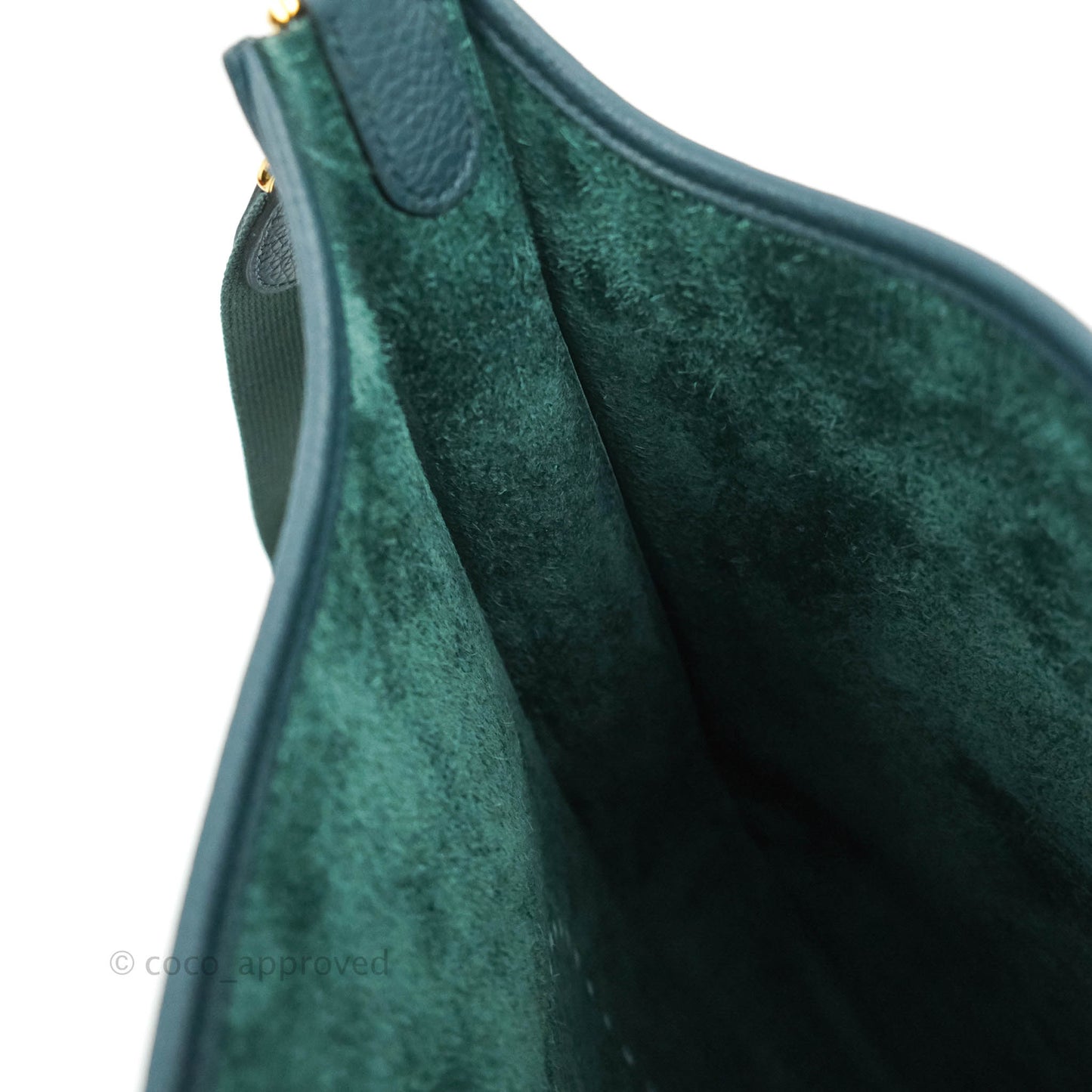 Hermès Evelyne 29 Taurillon Clemence Vert Cypress Gold Hardware