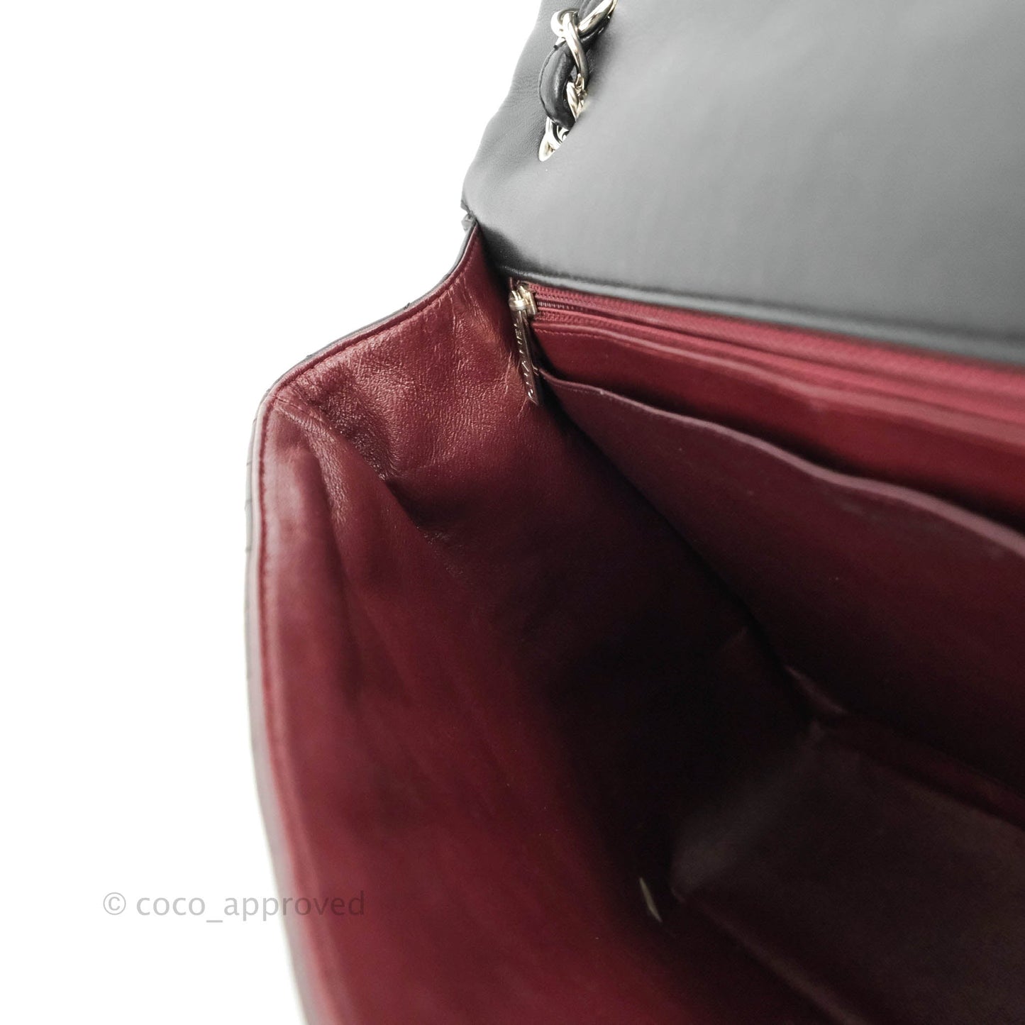 Chanel Quilted Maxi Single Flap Black Lambskin Silver Hardware