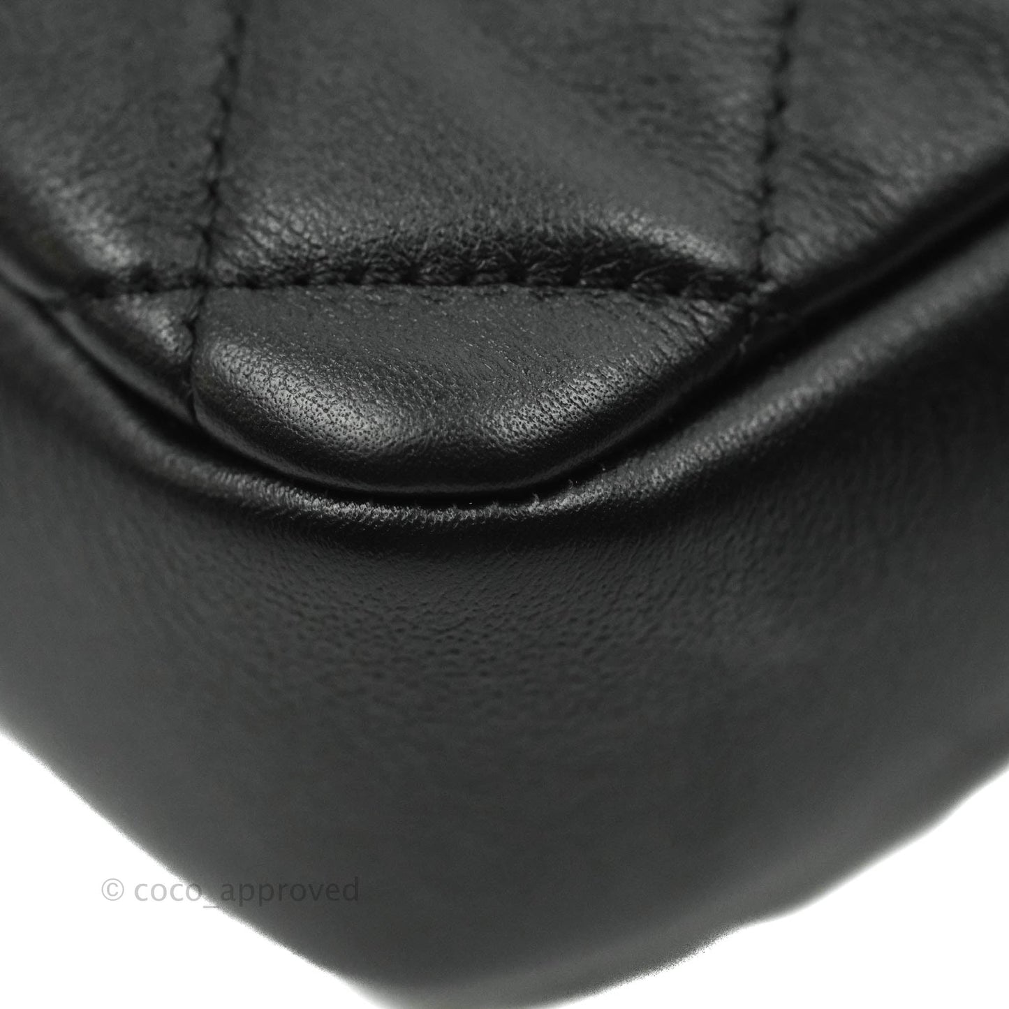 Chanel Quilted Small Camera Case Black Calfskin