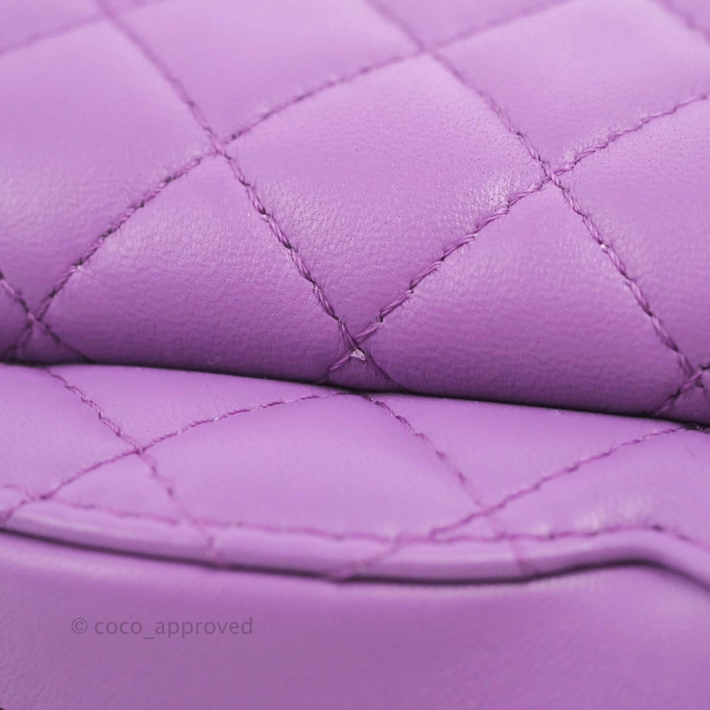 Chanel Large Heart Bag Purple Lambskin Gold Hardware 22S