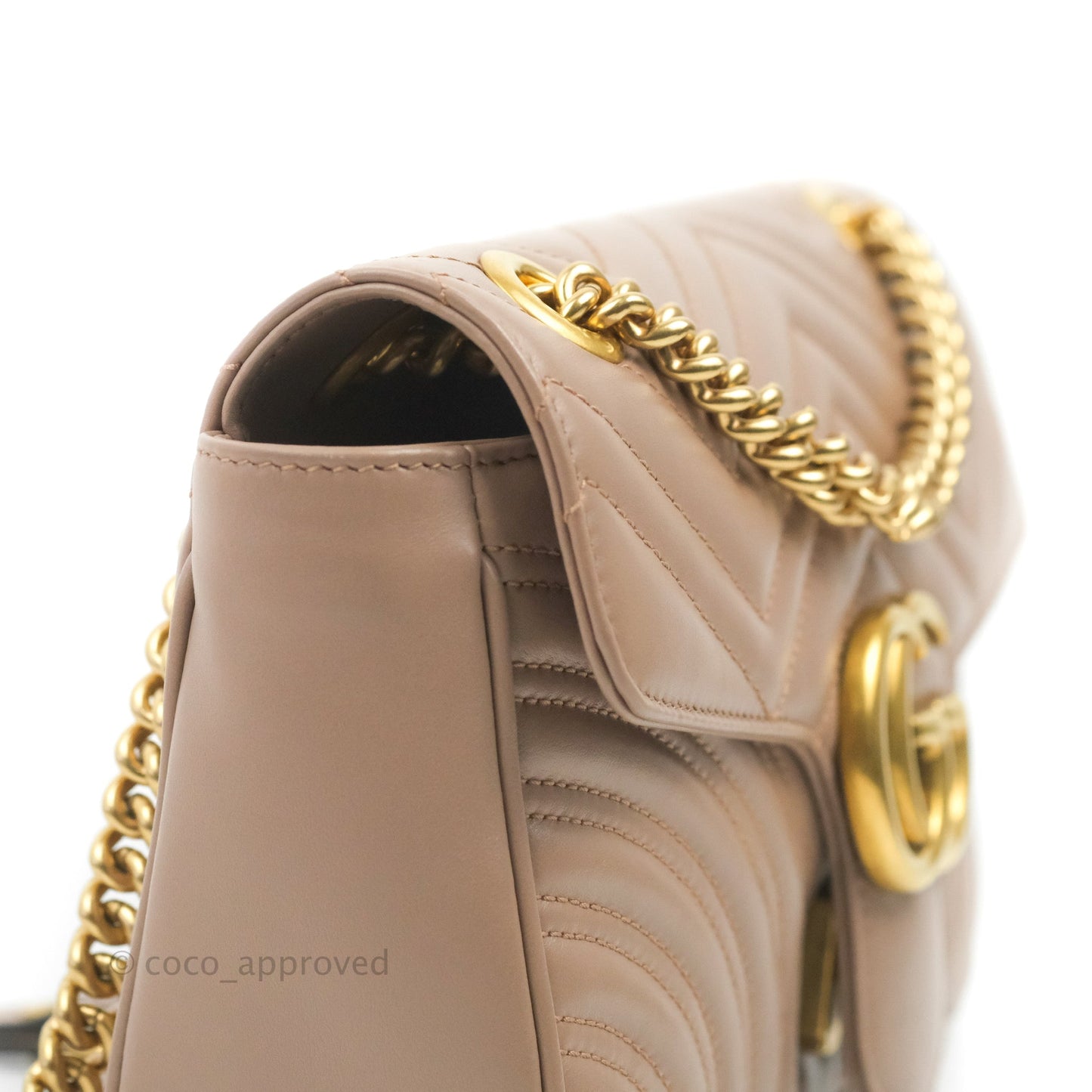 Gucci GG Marmont Matelassé Leather Small Bag Dusty Pink