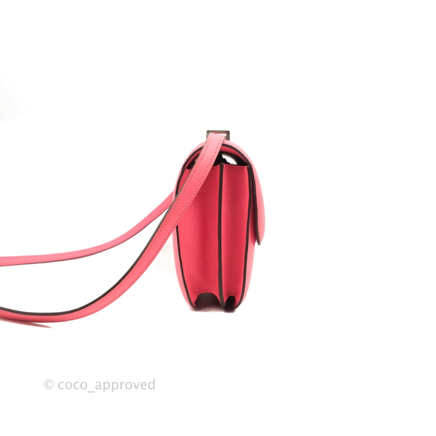 Hermès Constance Mini 18cm Rose Azalee Evercolor Palladium Hardware