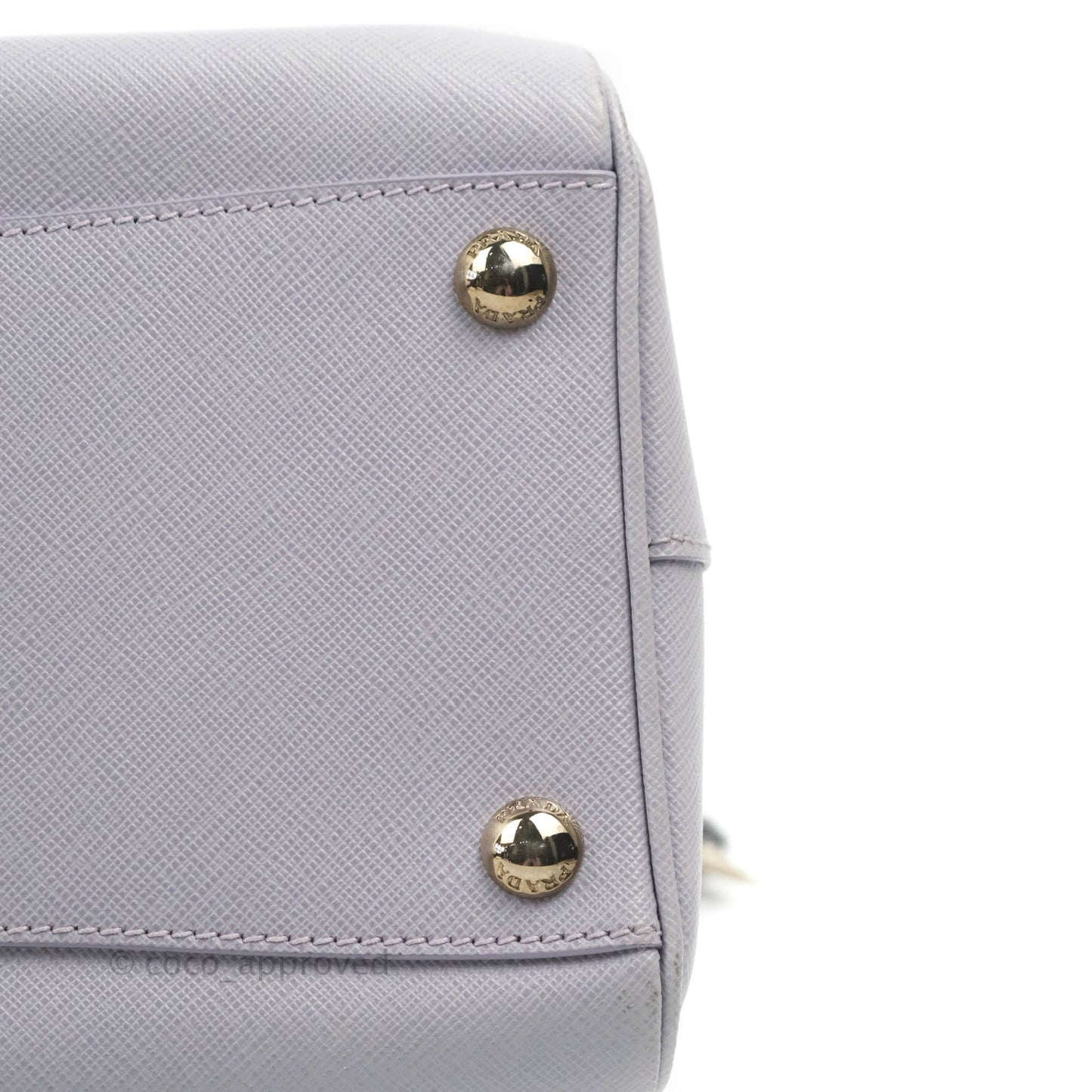 Prada Lilac Lux Convertible Boston Saffiano Leather Mini