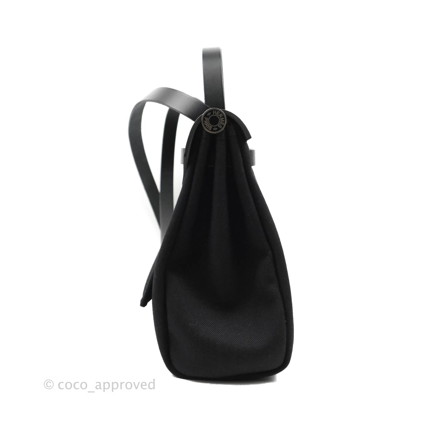 Hermès Herbag Zip 31 Black Canvas Palladium Hardware