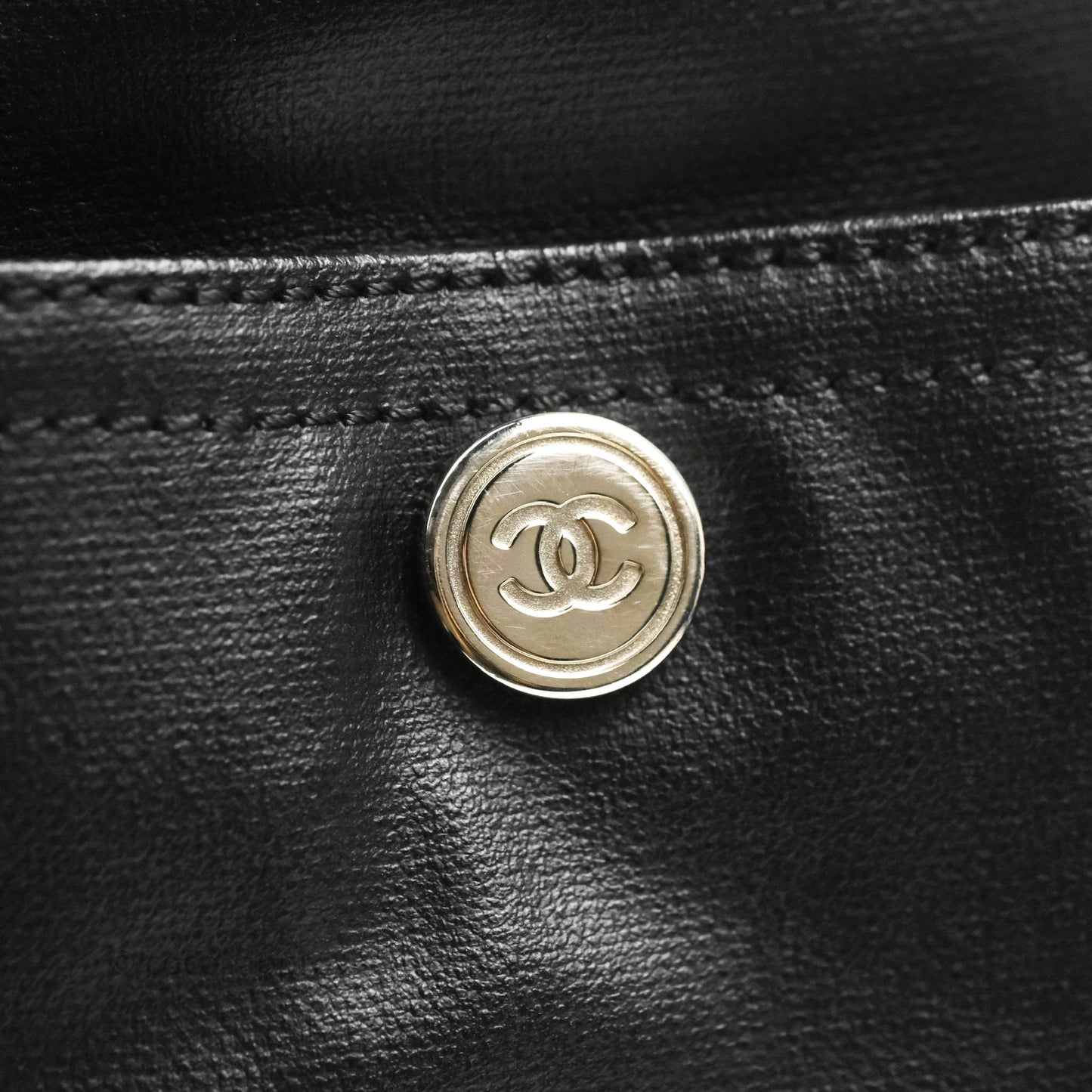 Chanel Quilted Large Paris Biarritz Tote Black Coated Canvas