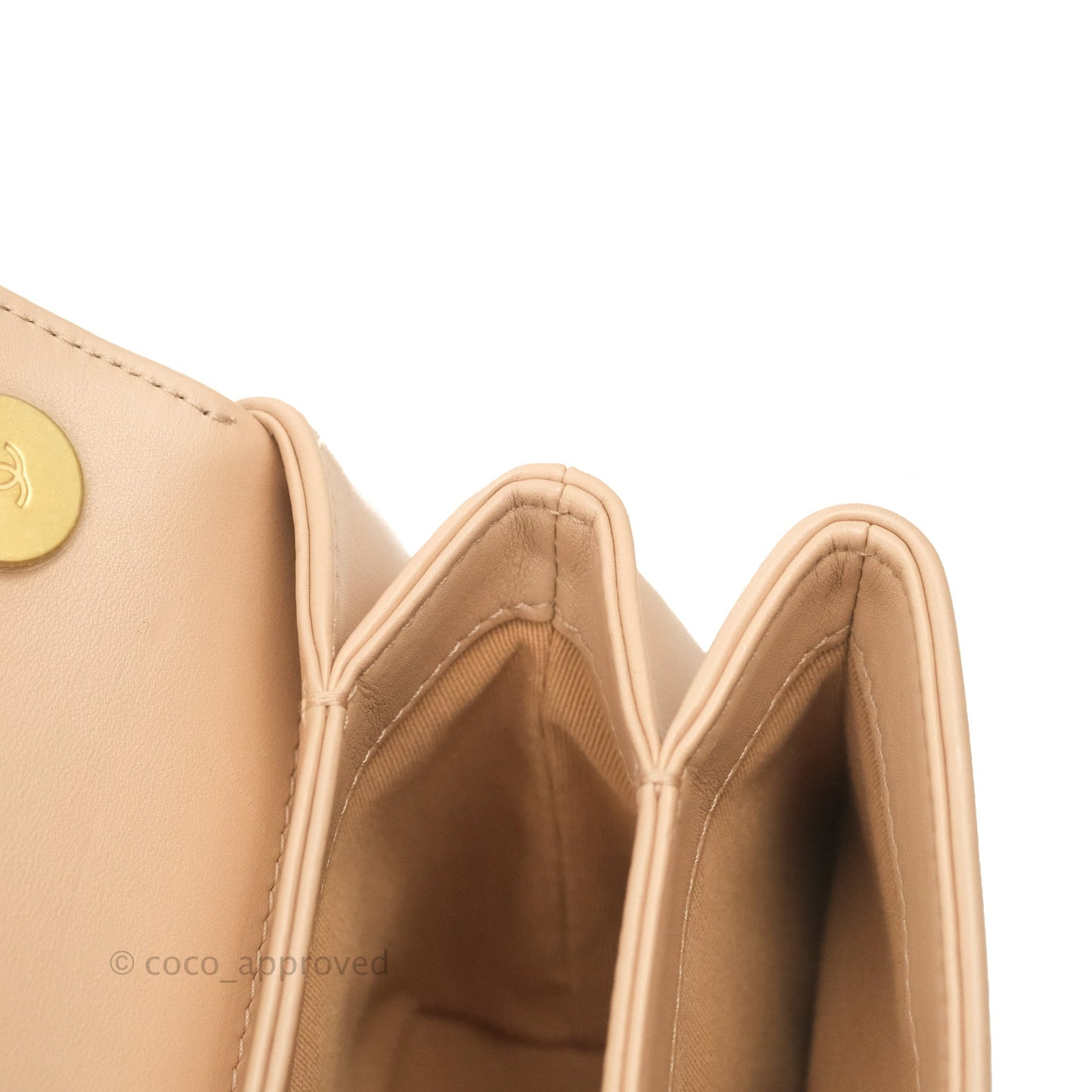 Chanel Pearl Chain Bag Pink Calfskin Aged Gold Hardware