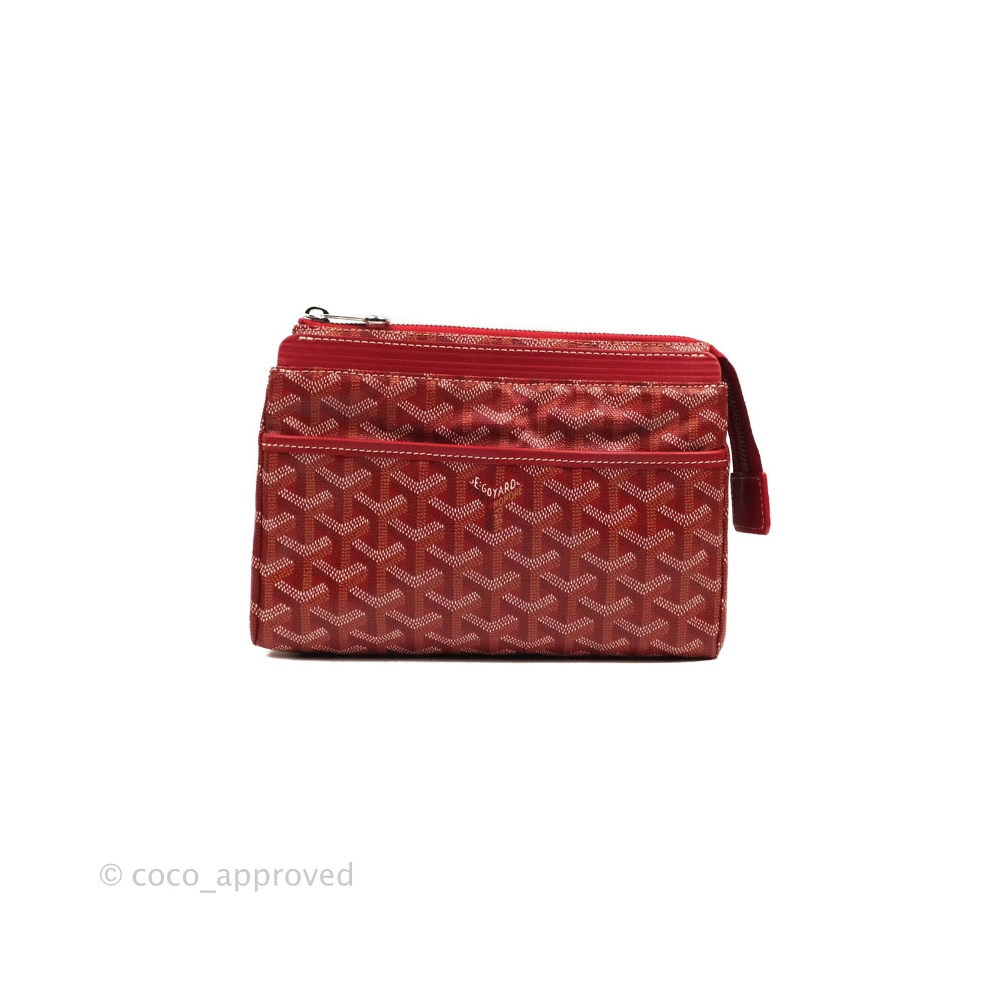 Goyard Goyardine Miroir Toiletry Bag PM Red