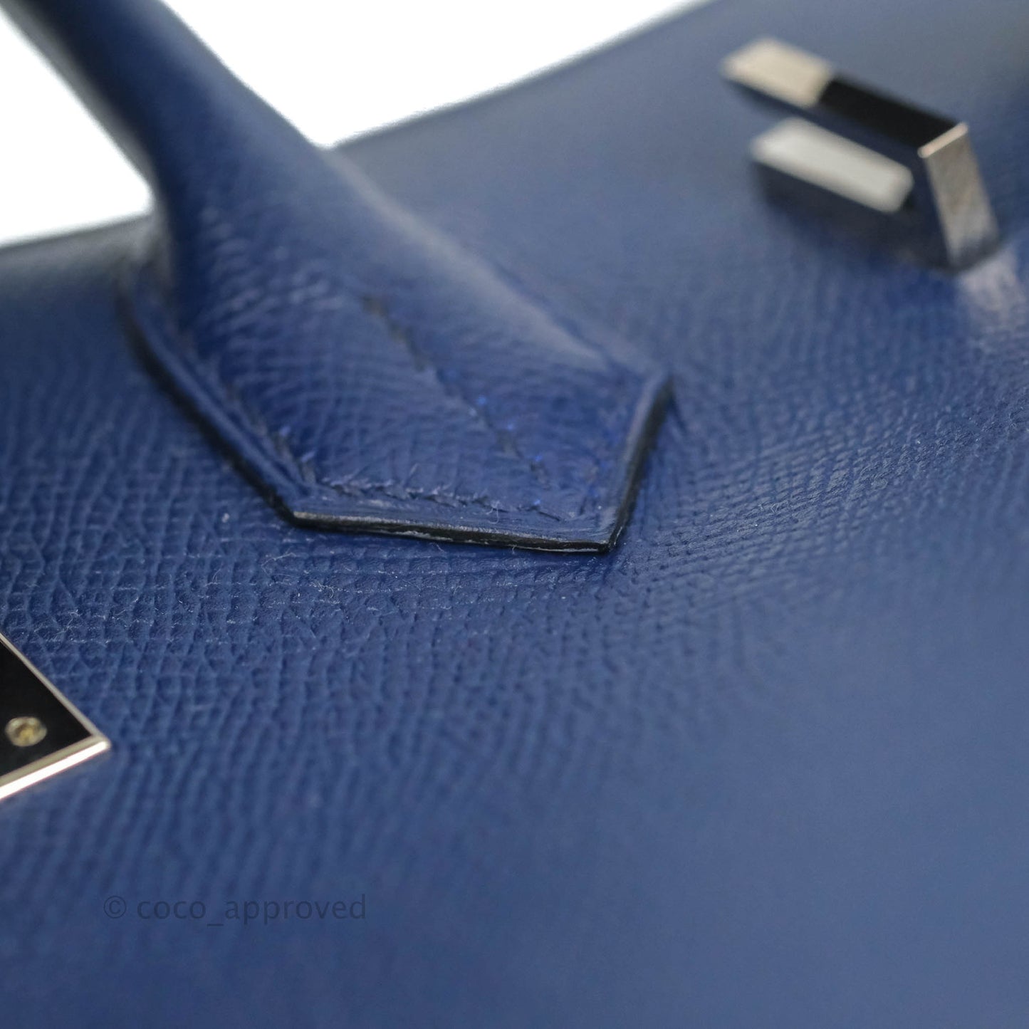 Hermès Birkin 30 Blue Sapphire Epsom Palladium Hardware