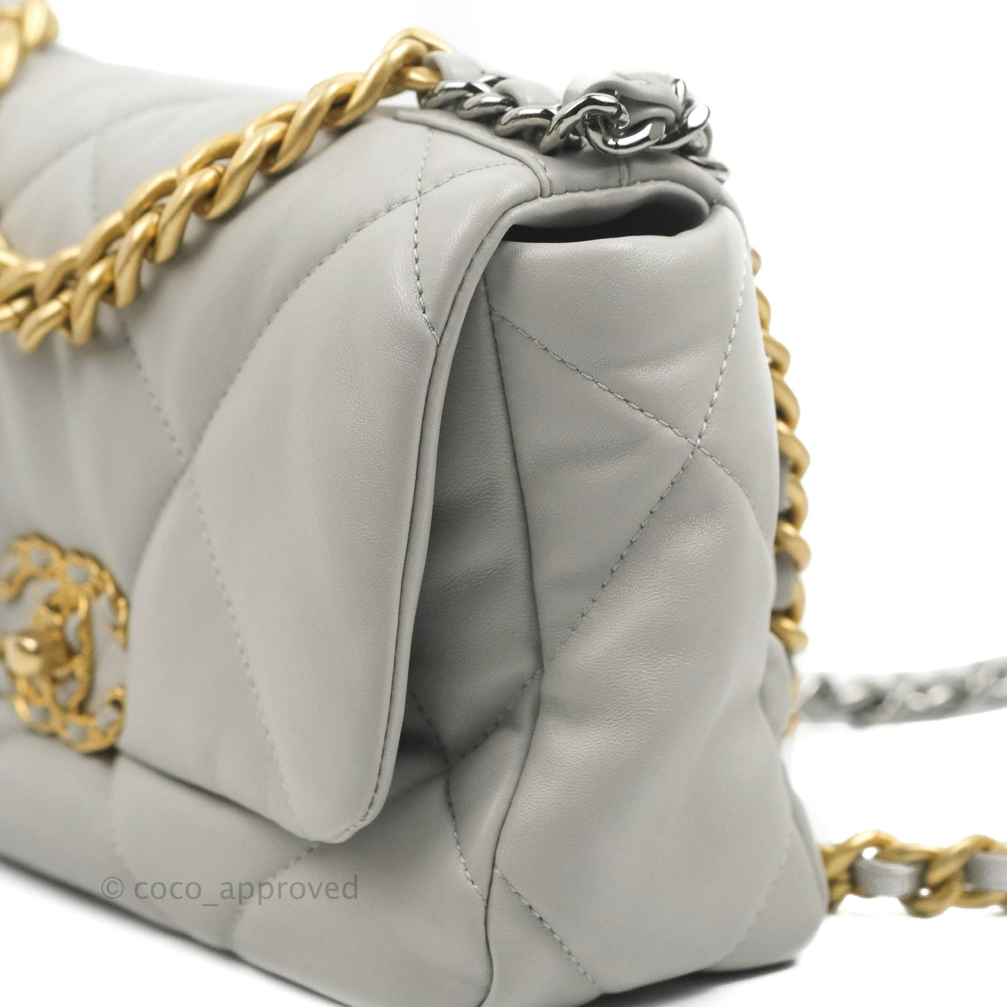 Chanel 19 Small Grey Mixed Hardware 21A