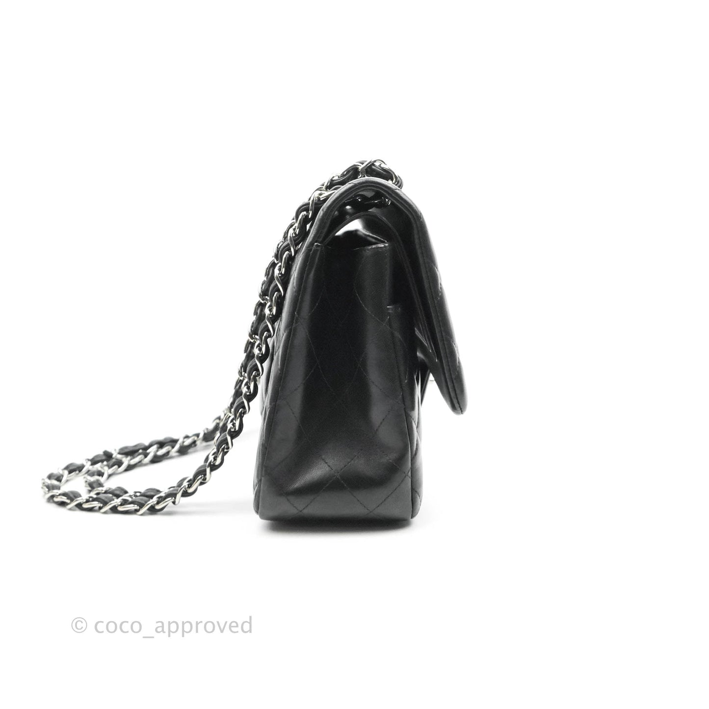 Chanel Jumbo Double Flap Black Lambskin Silver Hardware⁣⁣