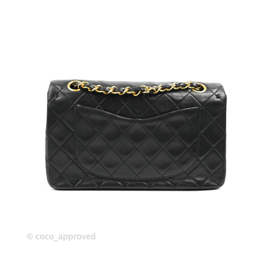 Chanel Classic Vintage Small Flap Black Lambskin 24K Gold Hardware