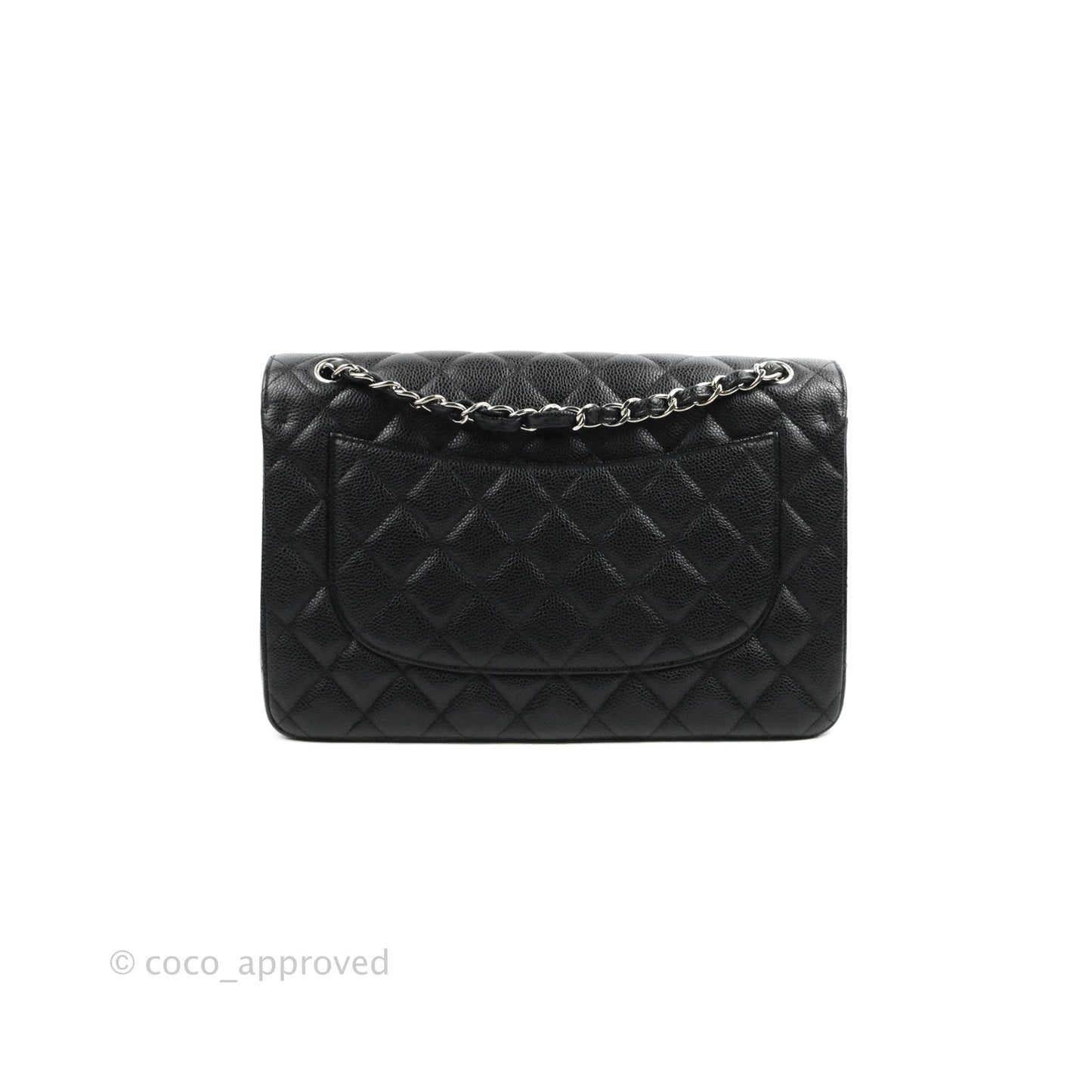 Chanel Jumbo Double Flap Black Caviar Silver Hardware⁣⁣