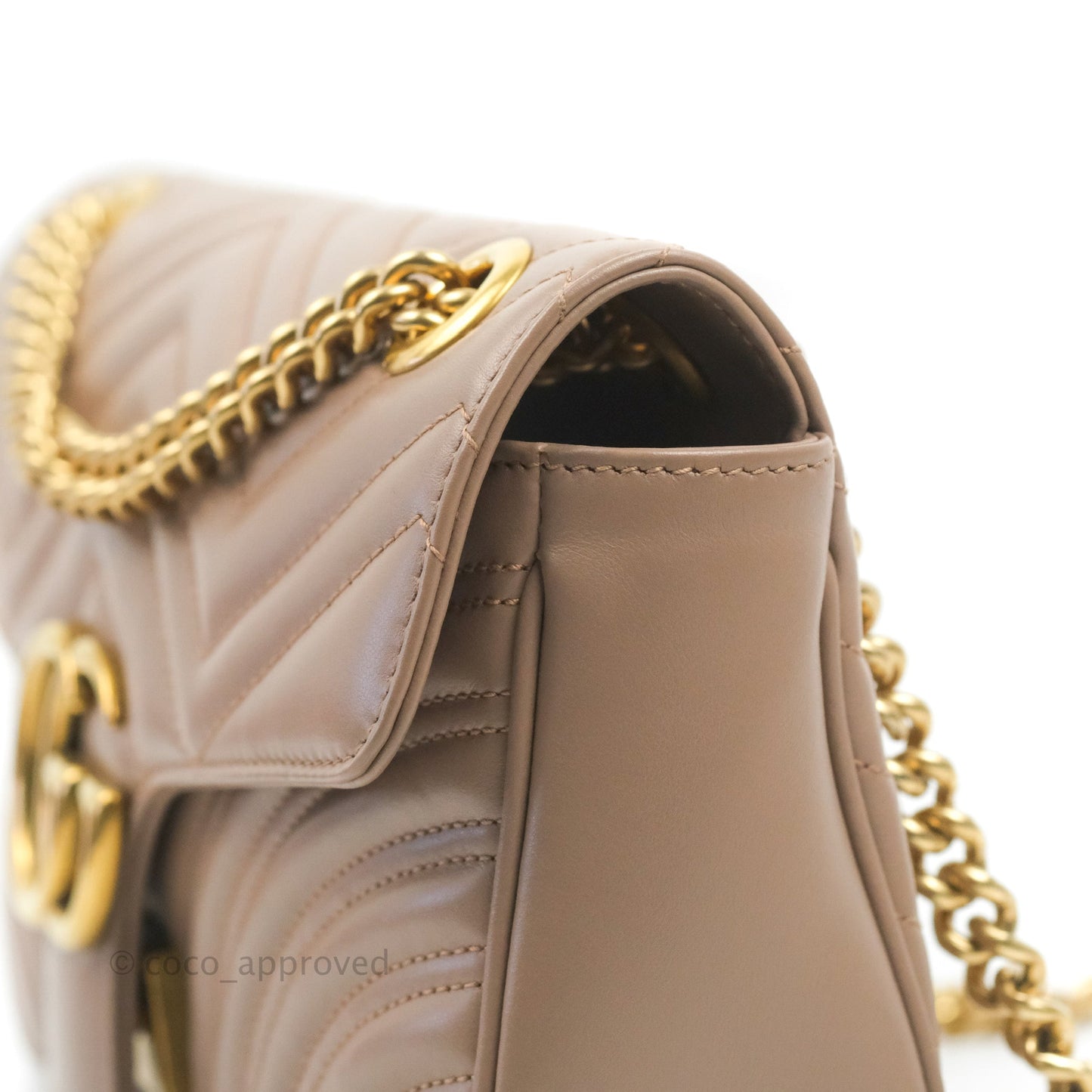 Gucci GG Marmont Matelassé Leather Small Bag Dusty Pink