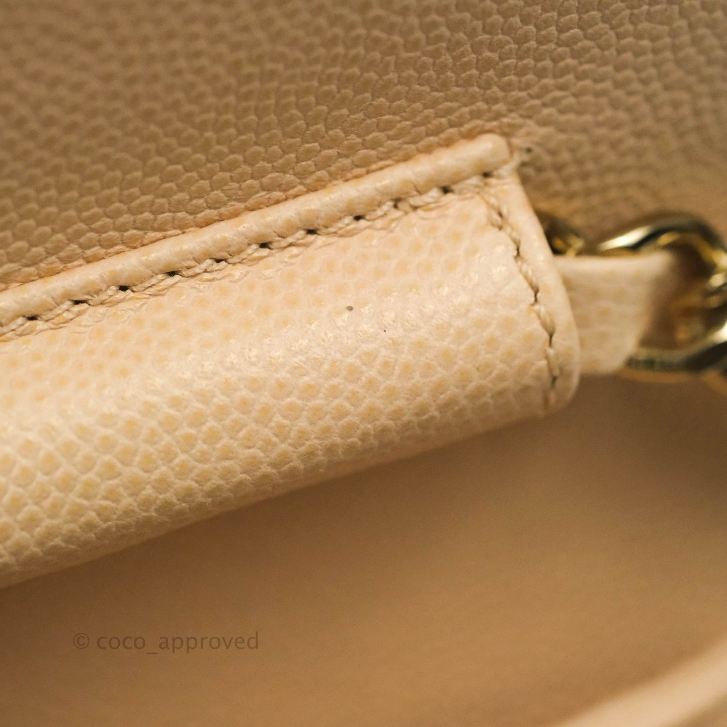 Chanel Quilted Small Like The Wallet Flap Light Beige Caviar Light Gold Hardware 22C