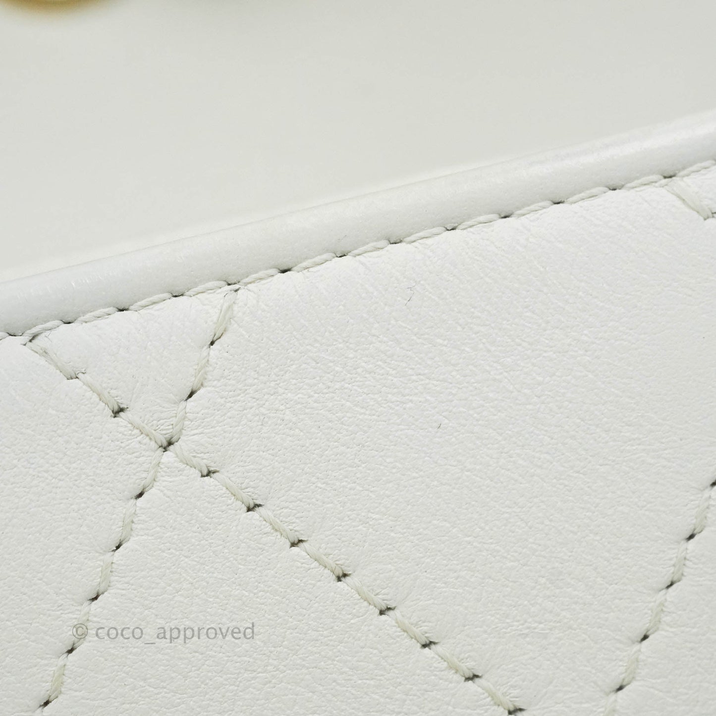 Chanel Flap Bag White Calfskin Gold Hardware 19S