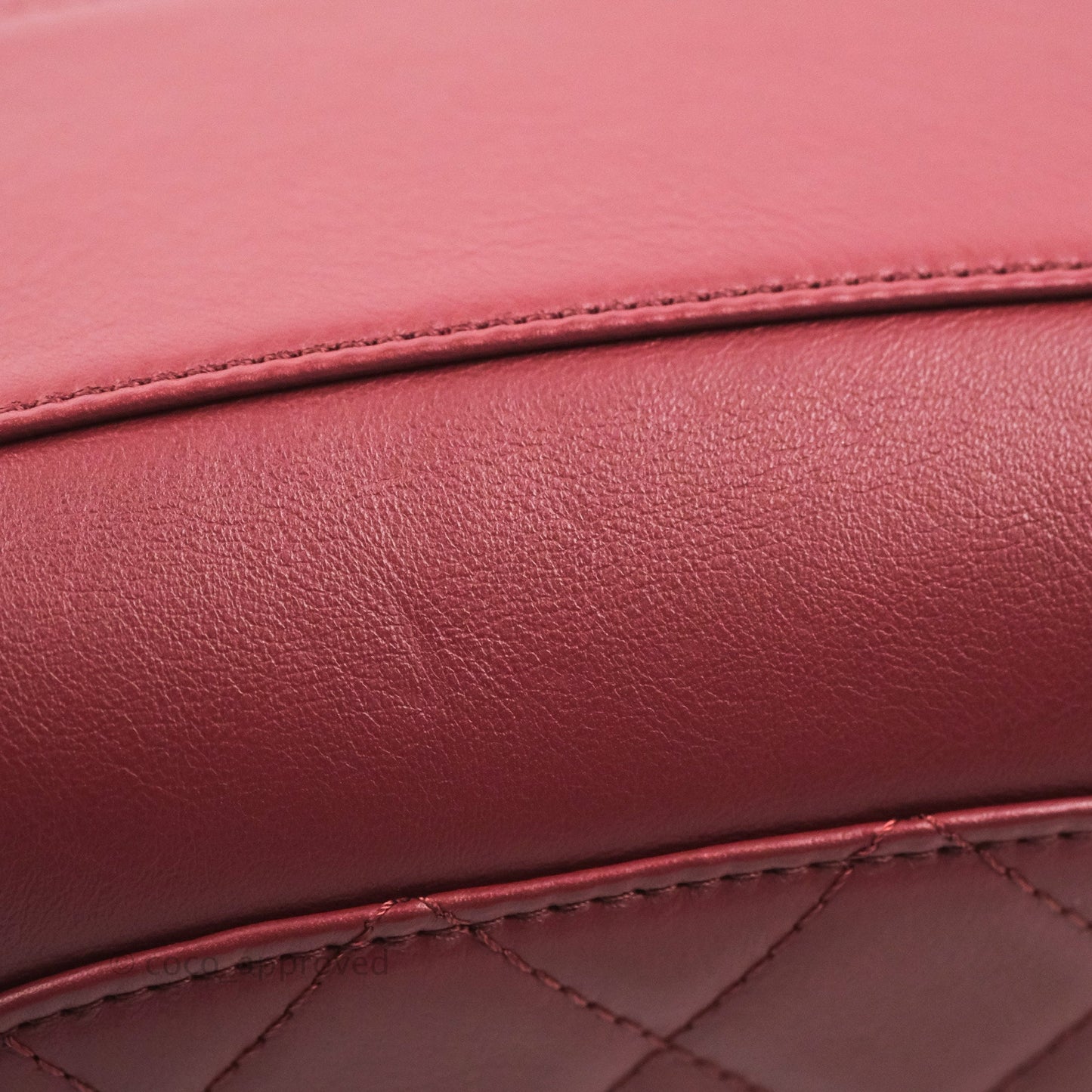 Chanel Flap Bag Dark Red Calfskin Aged Gold Hardware