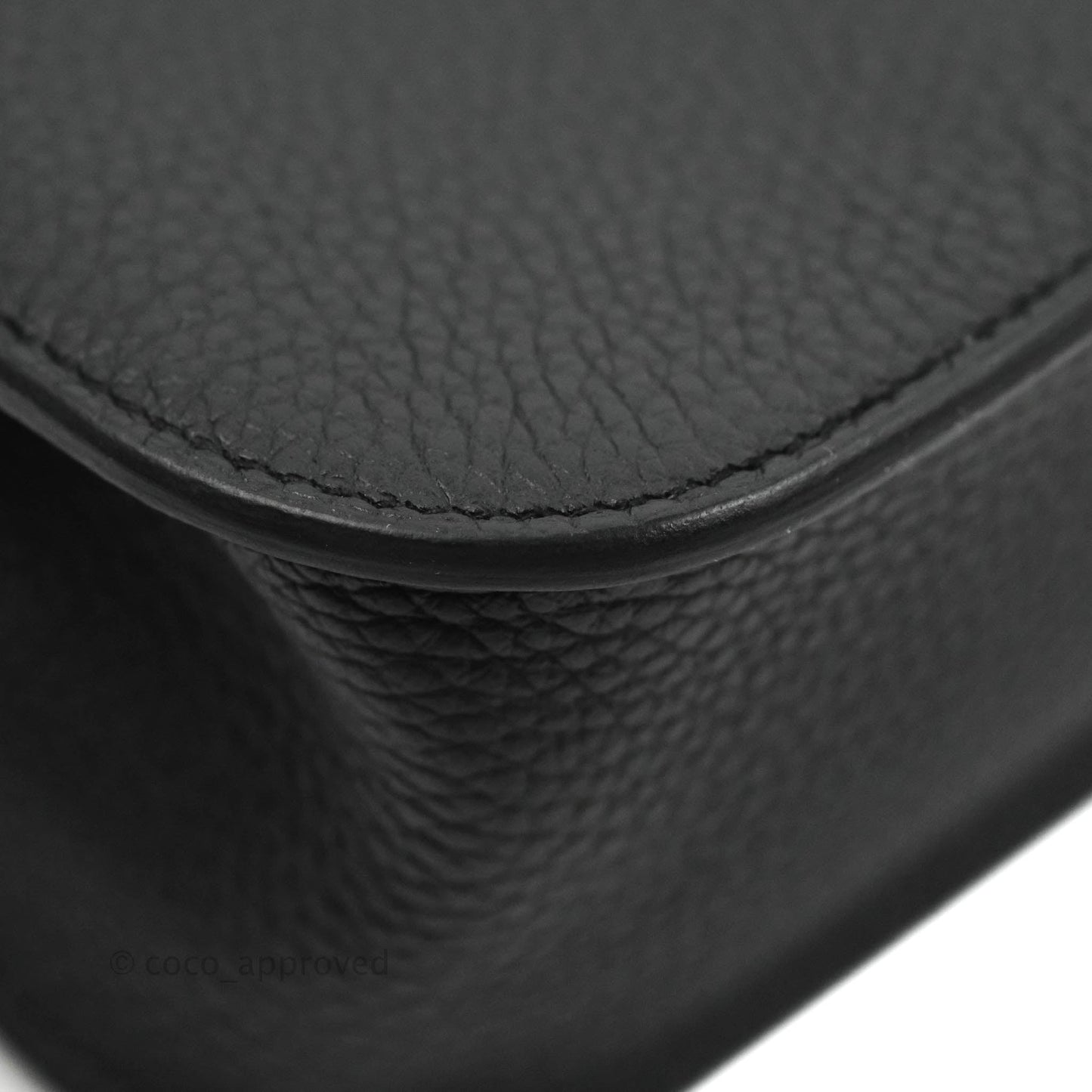 Hermès Halzan 25 Black Gold Hardware With Twilly