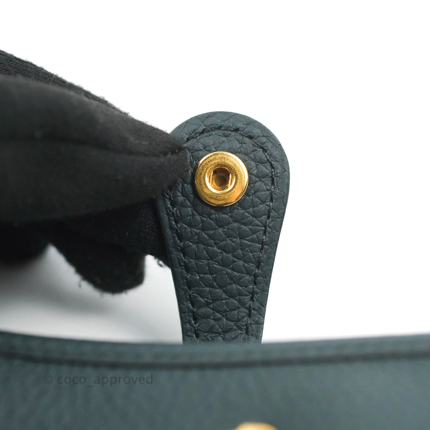 Hermès Mini Evelyne 16 Vert Rousseau/ Vert Cypress Clemence Gold Hardware