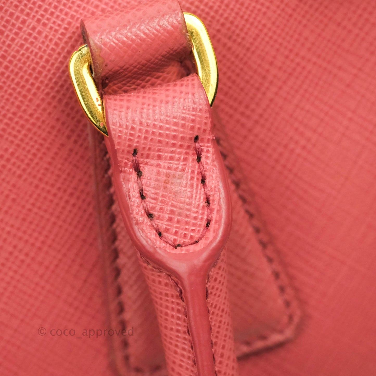 Prada Small Saffiano Lux Pink Tamaris Galleria Bag