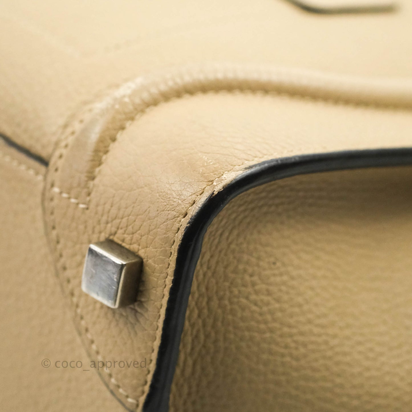Celine Micro Luggage Handbag Dune Grained Calfskin