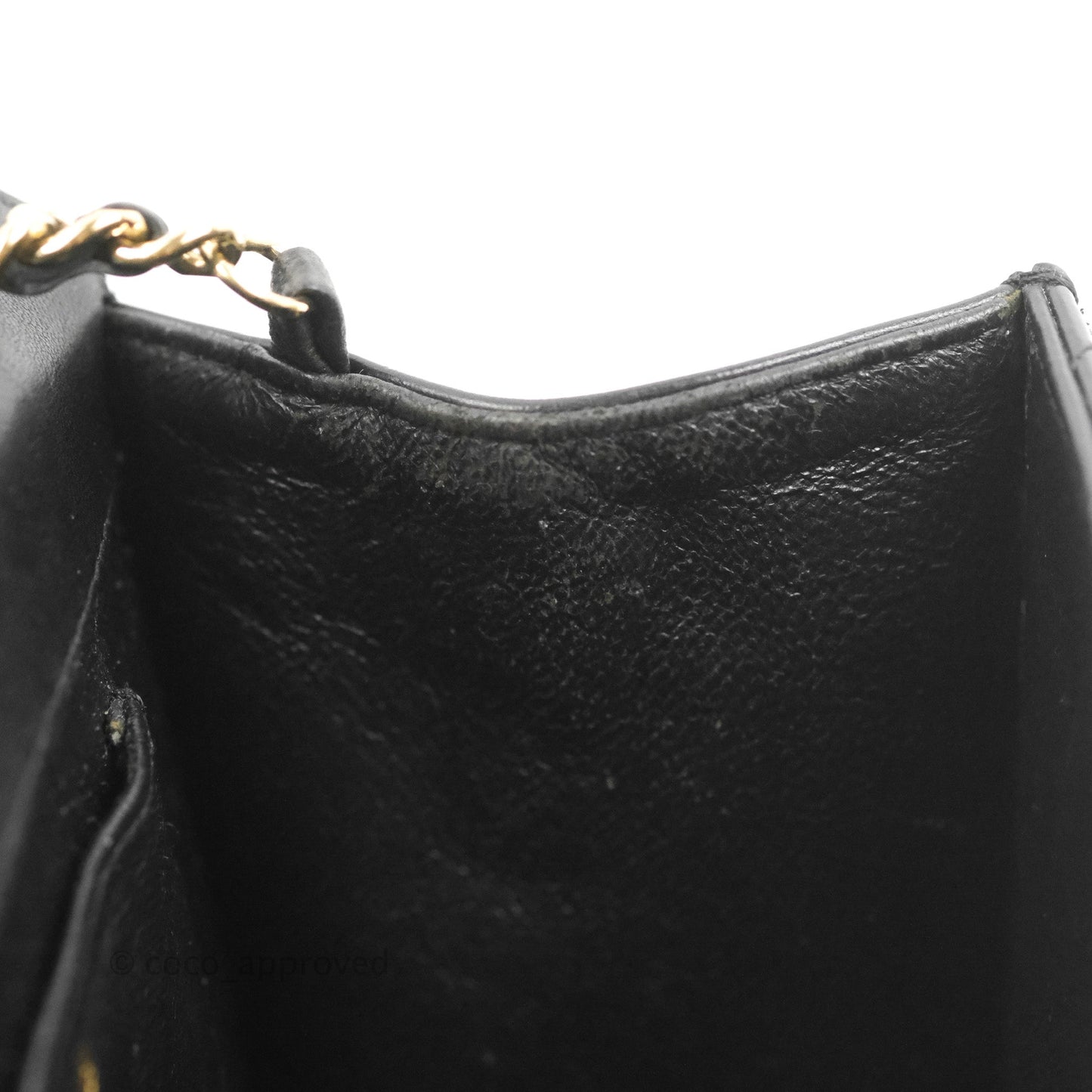 Chanel Mini Flap Clutch with Chain Black Gold Hardware