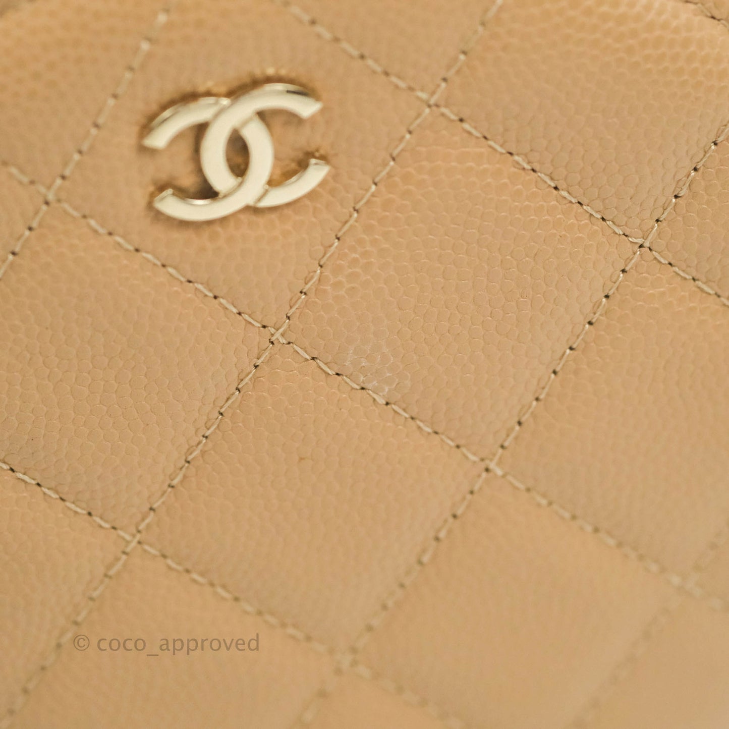 Chanel Round Circle Bag Dark Beige Caviar Light Gold Hardware