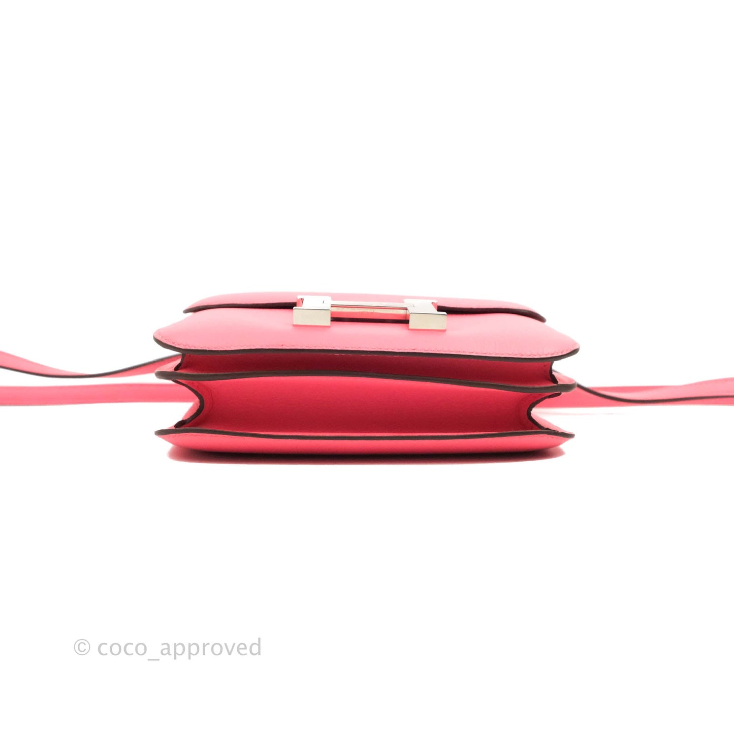 Hermès Constance Mini 18cm Rose Azalee Evercolor Palladium Hardware
