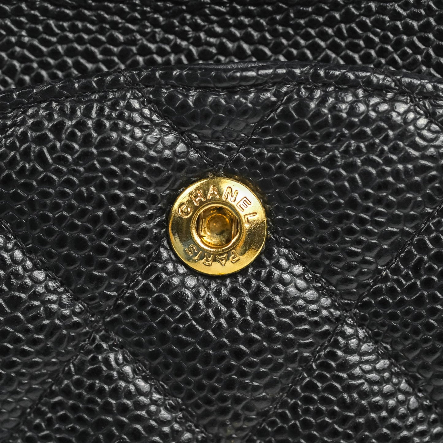 Chanel Classic Medium M/L Flap Black Caviar 24K Gold Hardware
