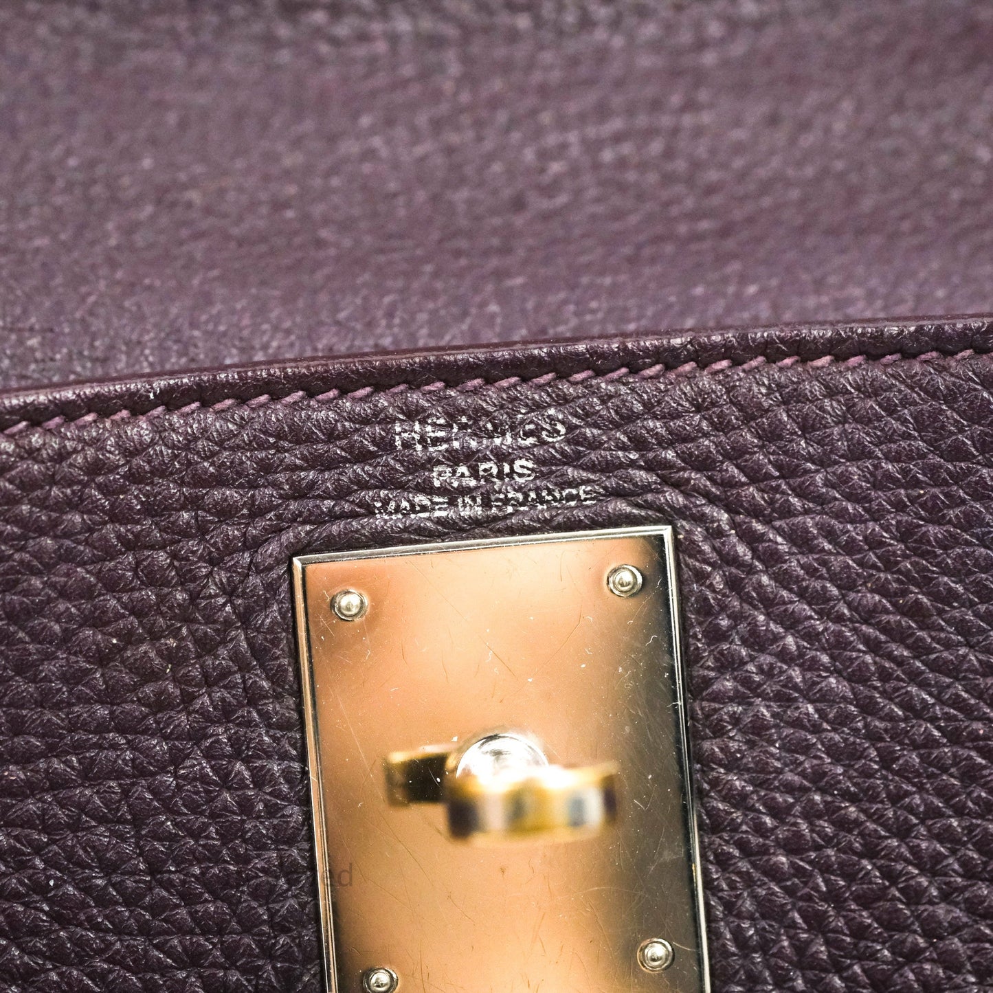Hermès Retourne Kelly 28 Raisin TPM Palladium Hardware