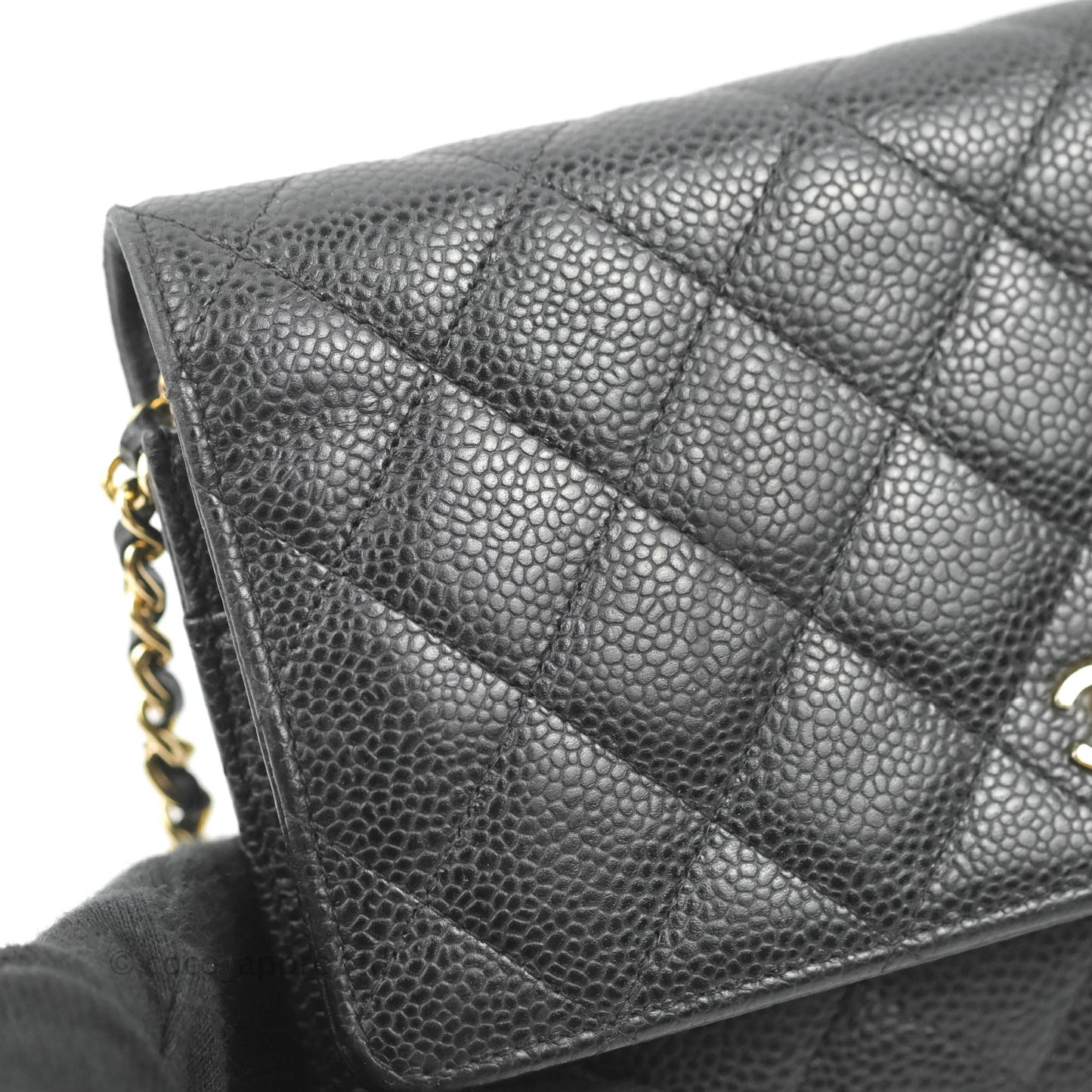 Chanel Quilted Classic WOC Black Caviar Gold Hardware