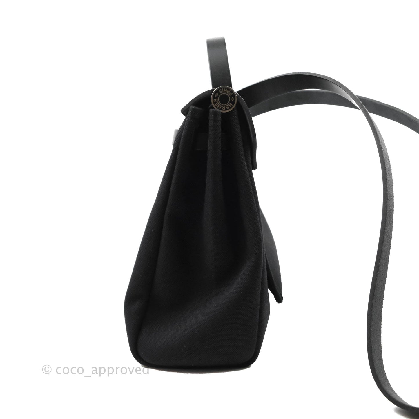 Hermès Herbag Zip 31 Black Canvas Palladium Hardware