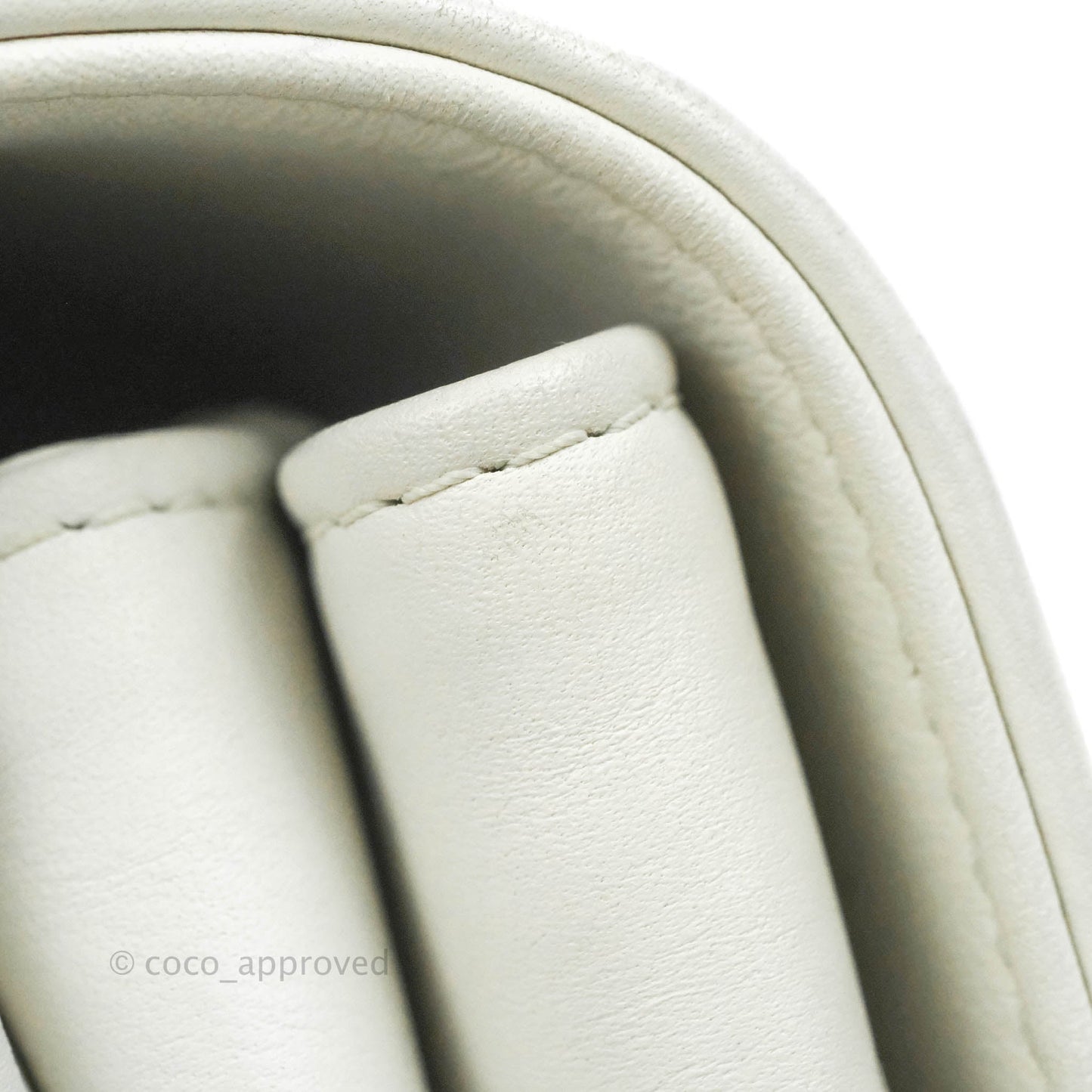 Chanel Flap Bag White Calfskin Gold Hardware 19S