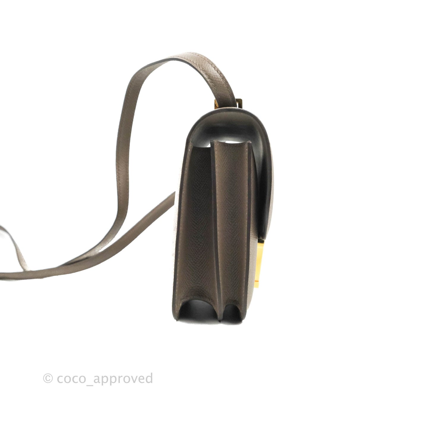 Hermès Constance Mini 18cm 8F Gris Etain Epsom Gold Hardware