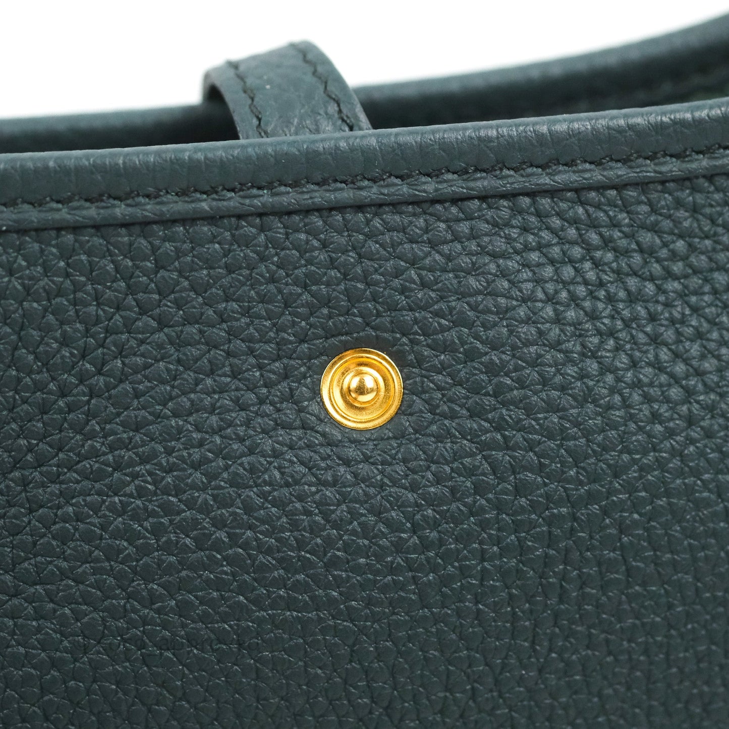 Hermès Mini Evelyne 16 Vert Rousseau/ Vert Cypress Clemence Gold Hardware