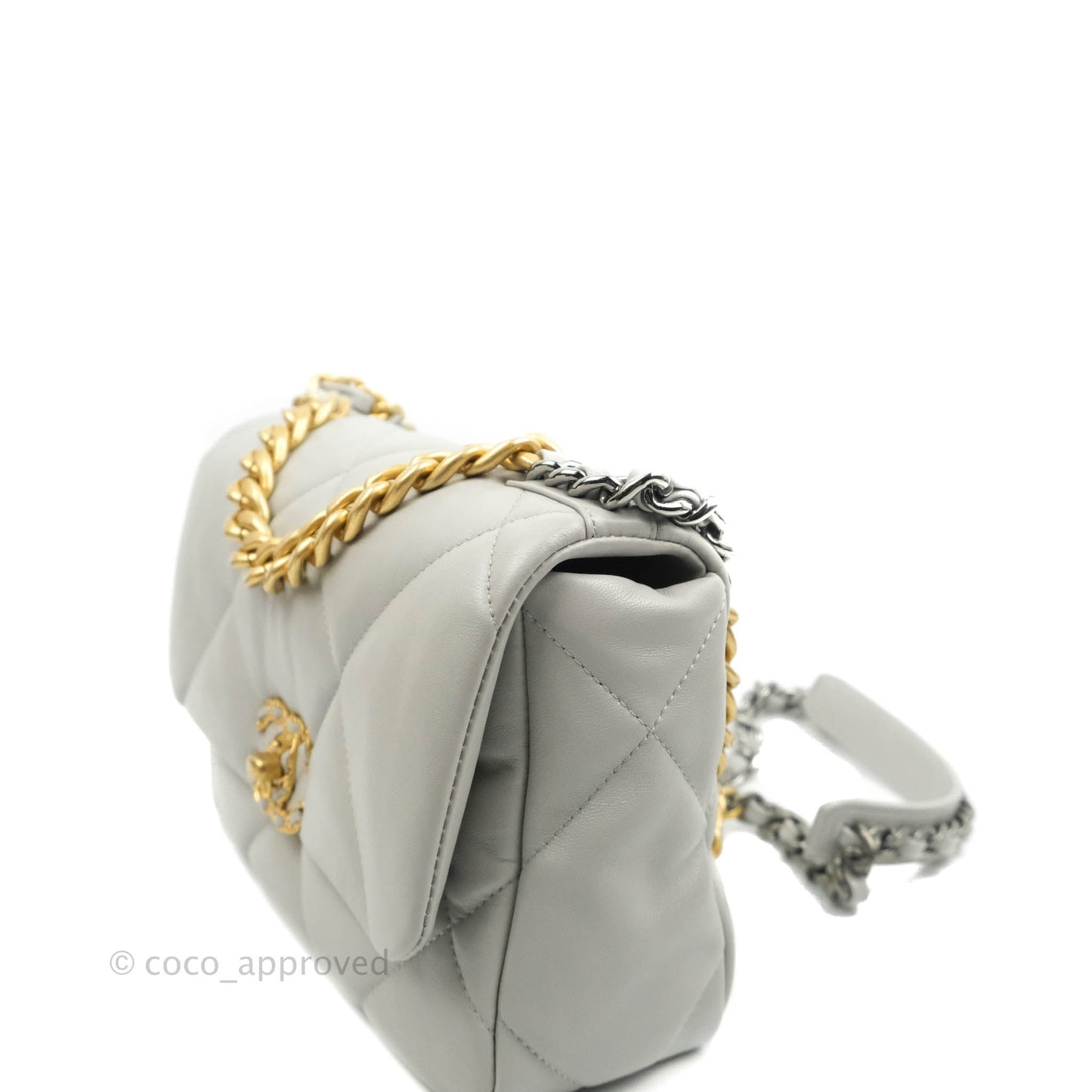 Chanel 19 Small Grey Mixed Hardware 21A