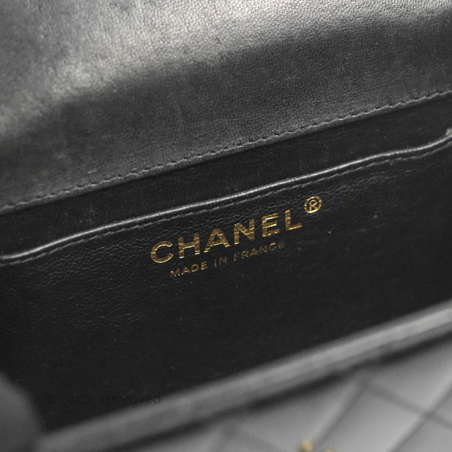 Chanel Mini Flap Clutch with Chain Black Gold Hardware