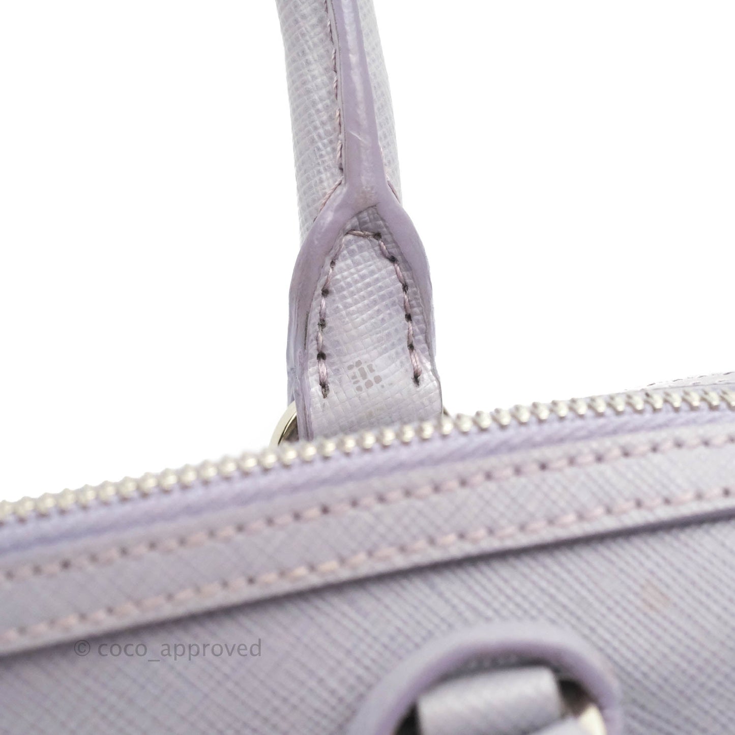 Prada Lilac Lux Convertible Boston Saffiano Leather Mini