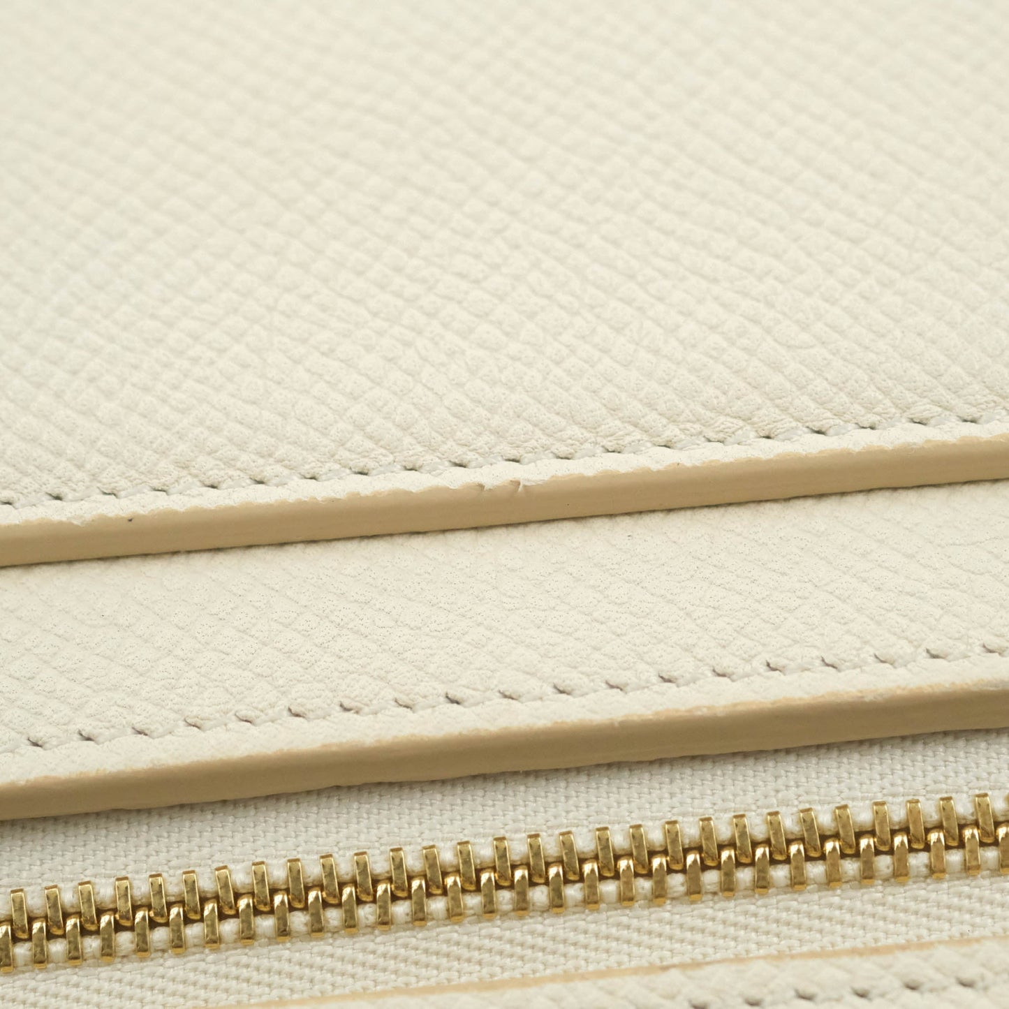 Celine Mini Belt Bag White Grained Calfskin Gold Hardware