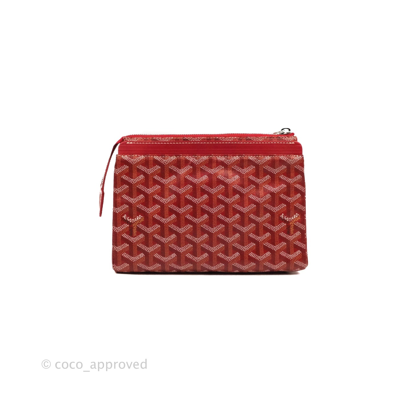 Goyard Goyardine Miroir Toiletry Bag PM Red