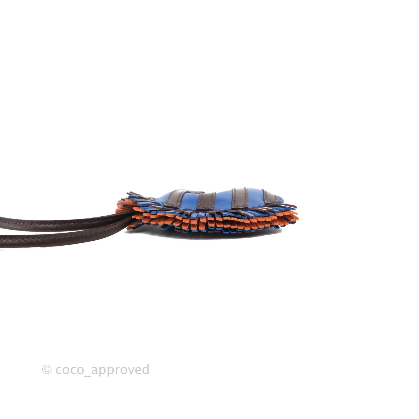 Hermès Milo Lambskin Geegee Savannah Bag Charm Bleu France Rouge Sellier Orange Poppy