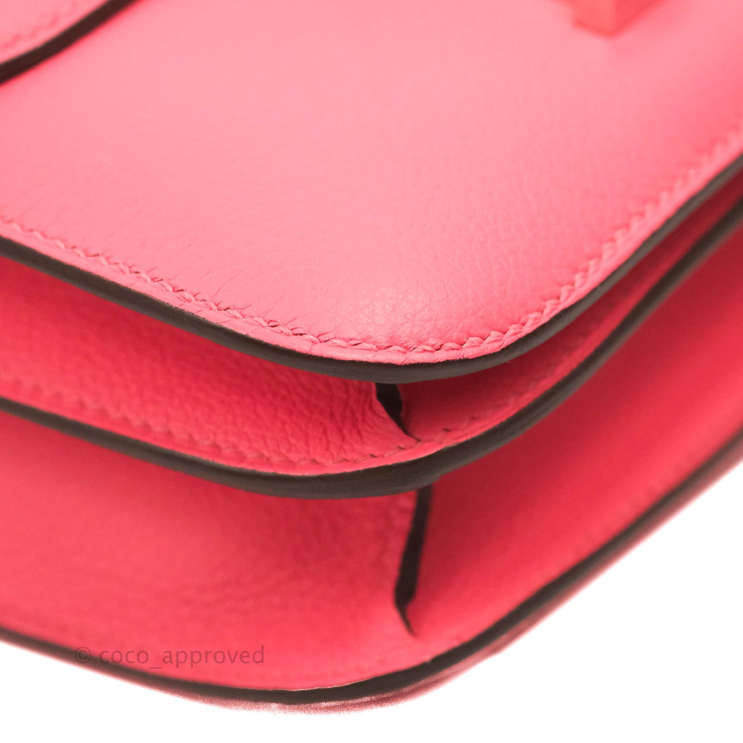 Hermès Constance Mini 18cm Rose Azalee Evercolor Palladium Hardware