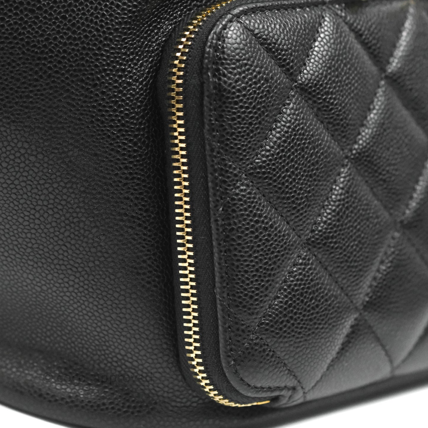 Chanel Quilted Business Affinity Backpack Black Caviar Light Gold Hardware
