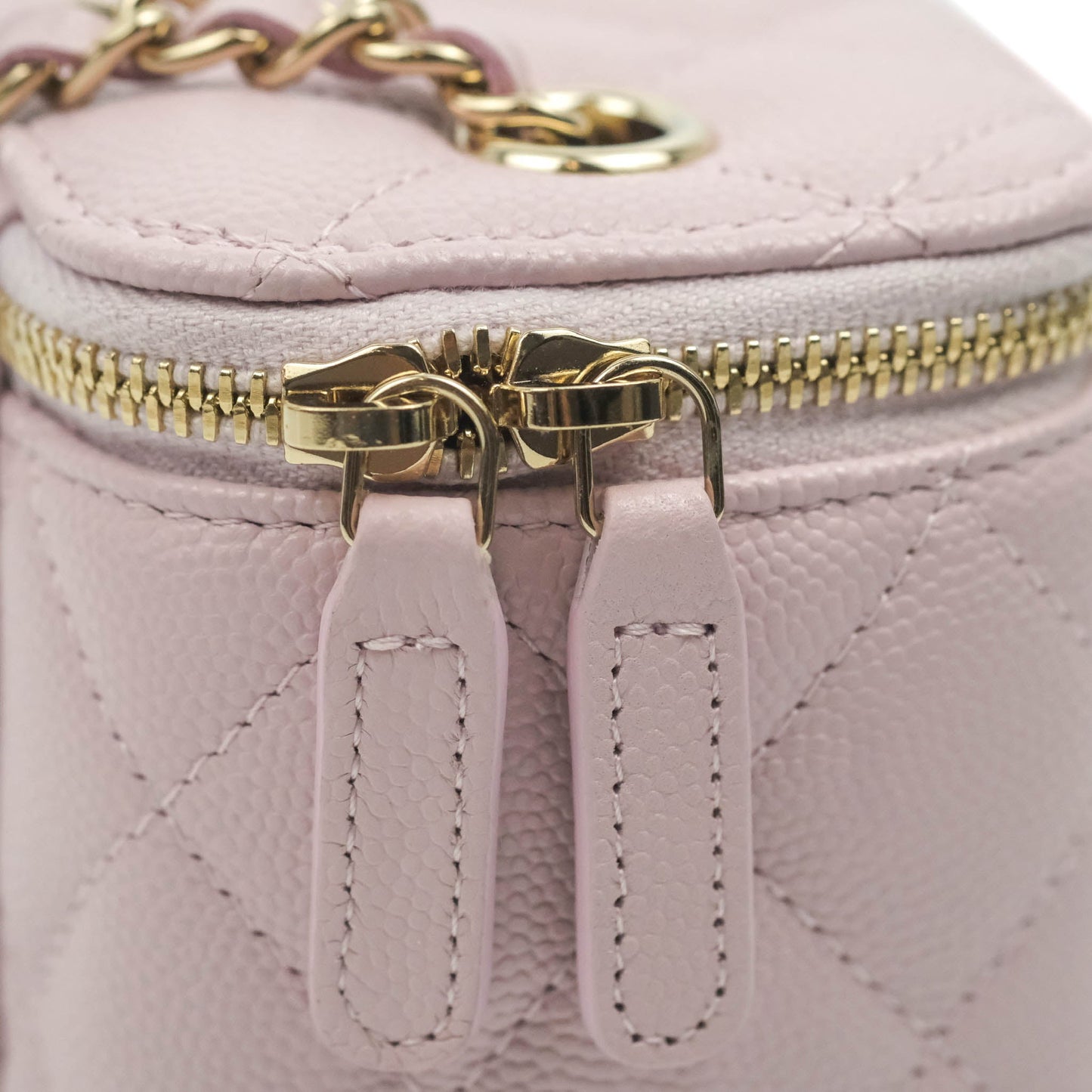 Chanel Mini Vanity Classic With Chain Lilac Rose Clair Caviar Gold Hardware
