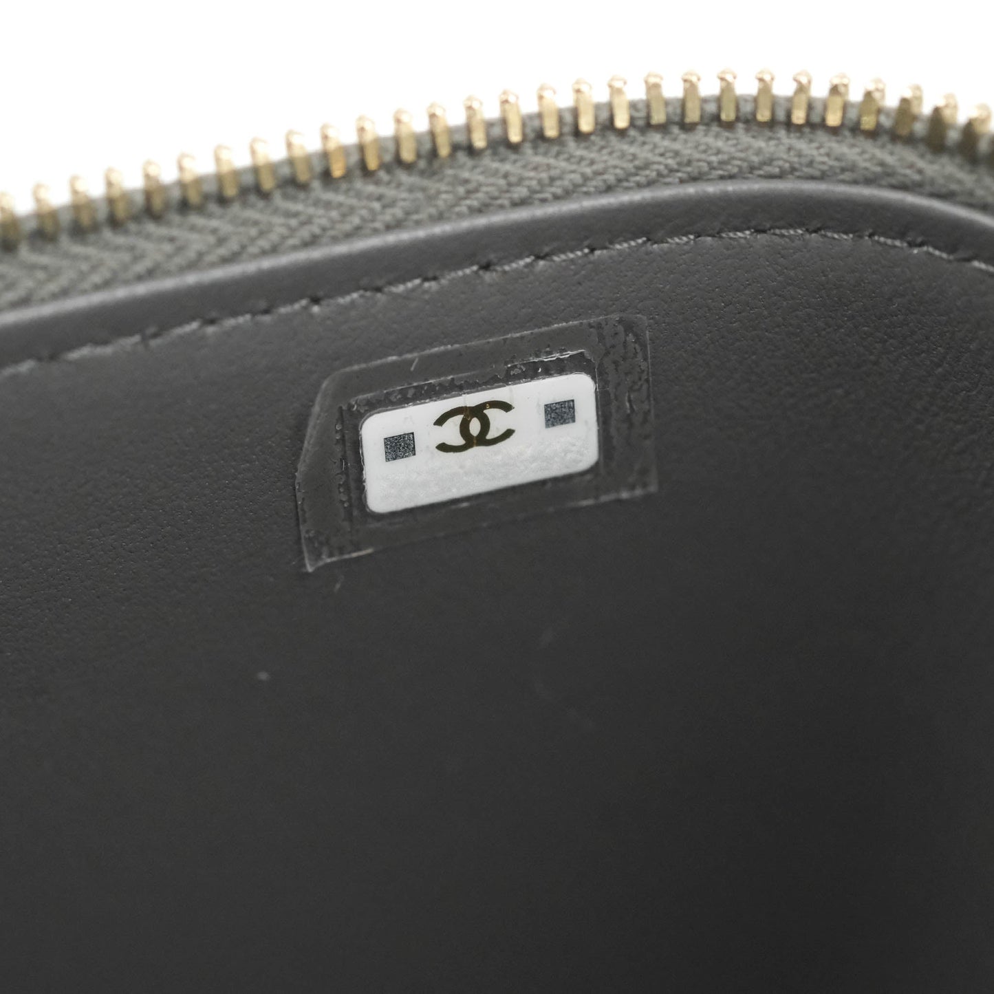 Chanel Vanity Rectangular Top Handle Grey Lambskin Gold Hardware